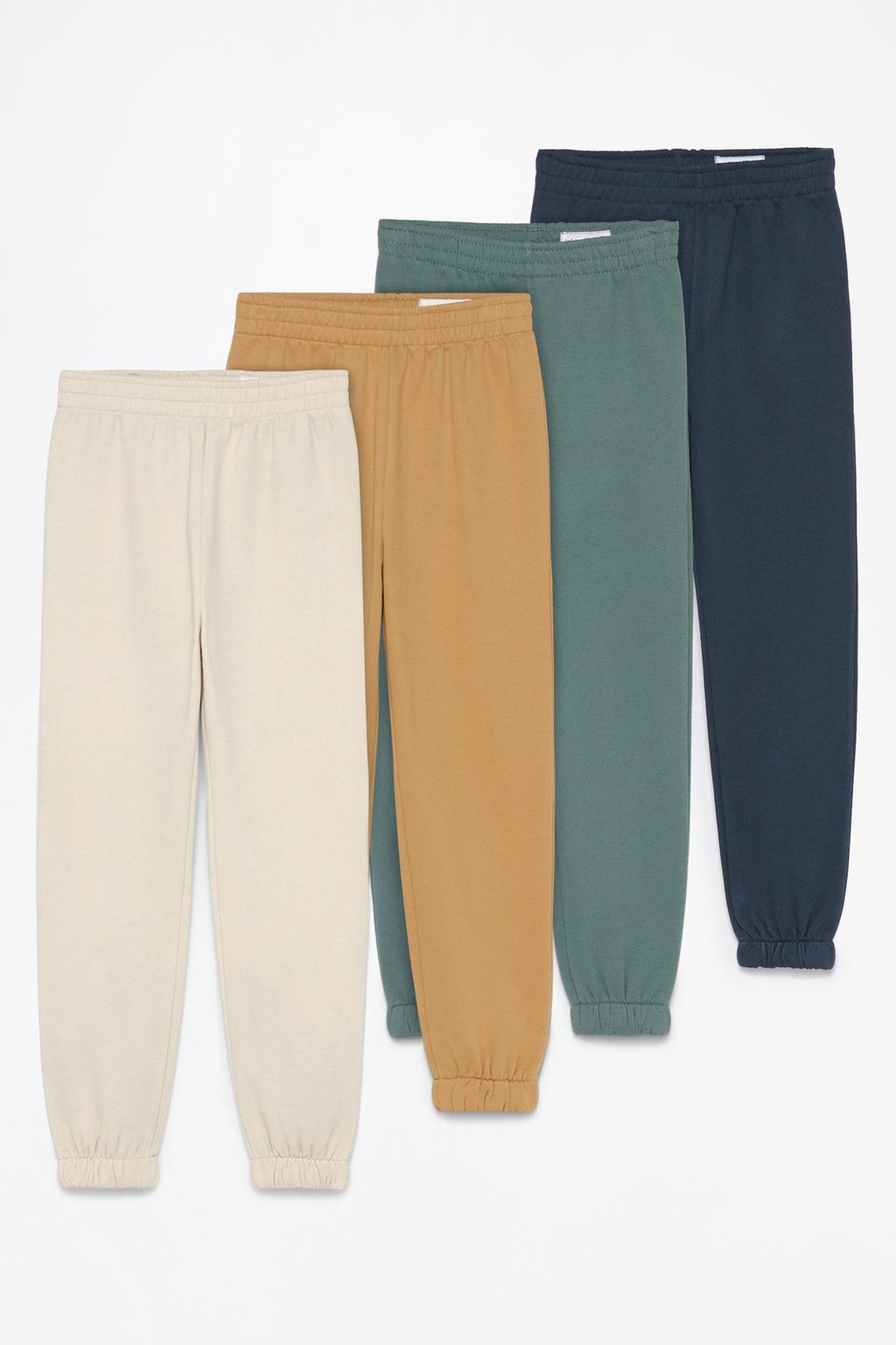 Pack of 4 basic plush trousers