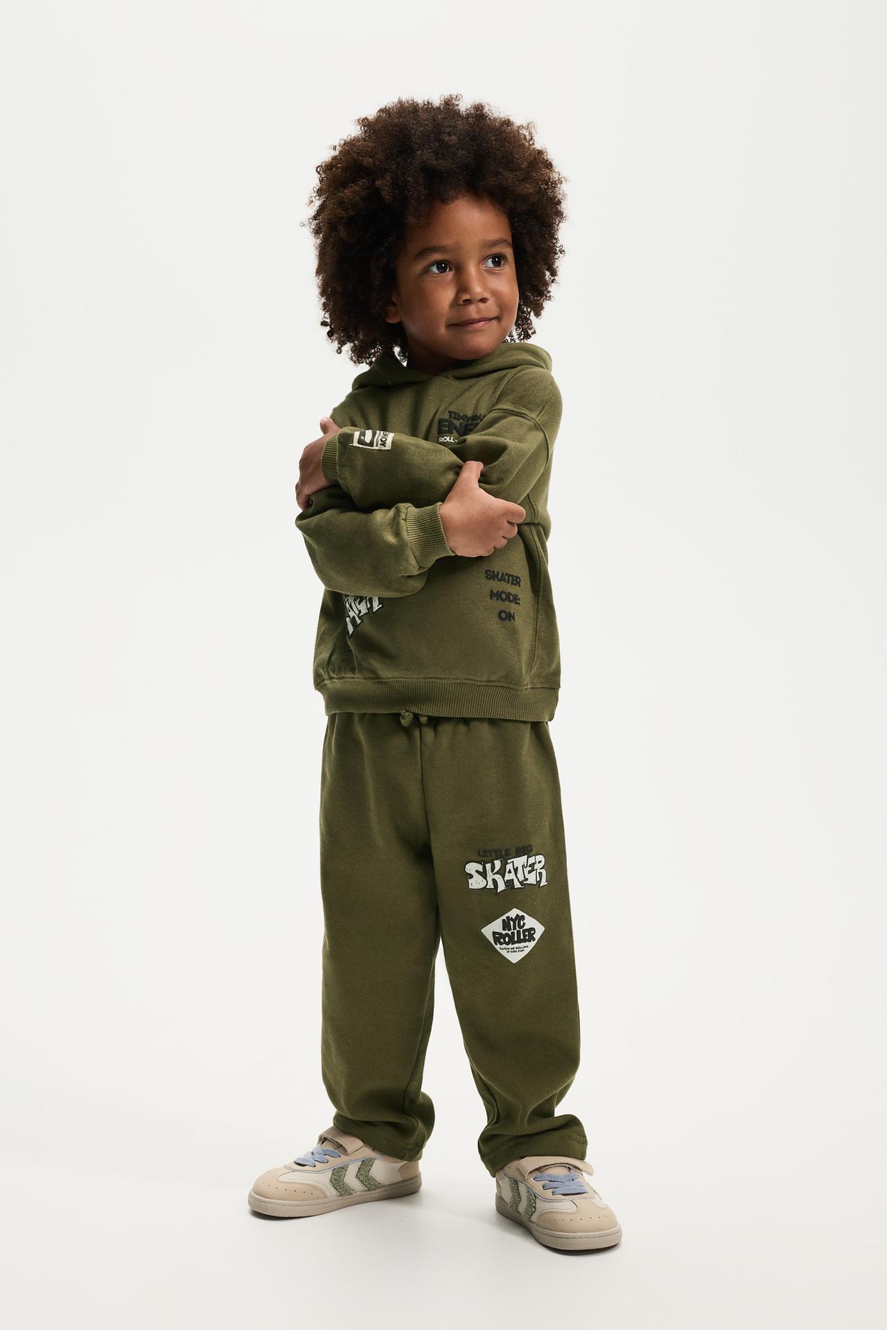 Printed Joggers — DARK KHAKI