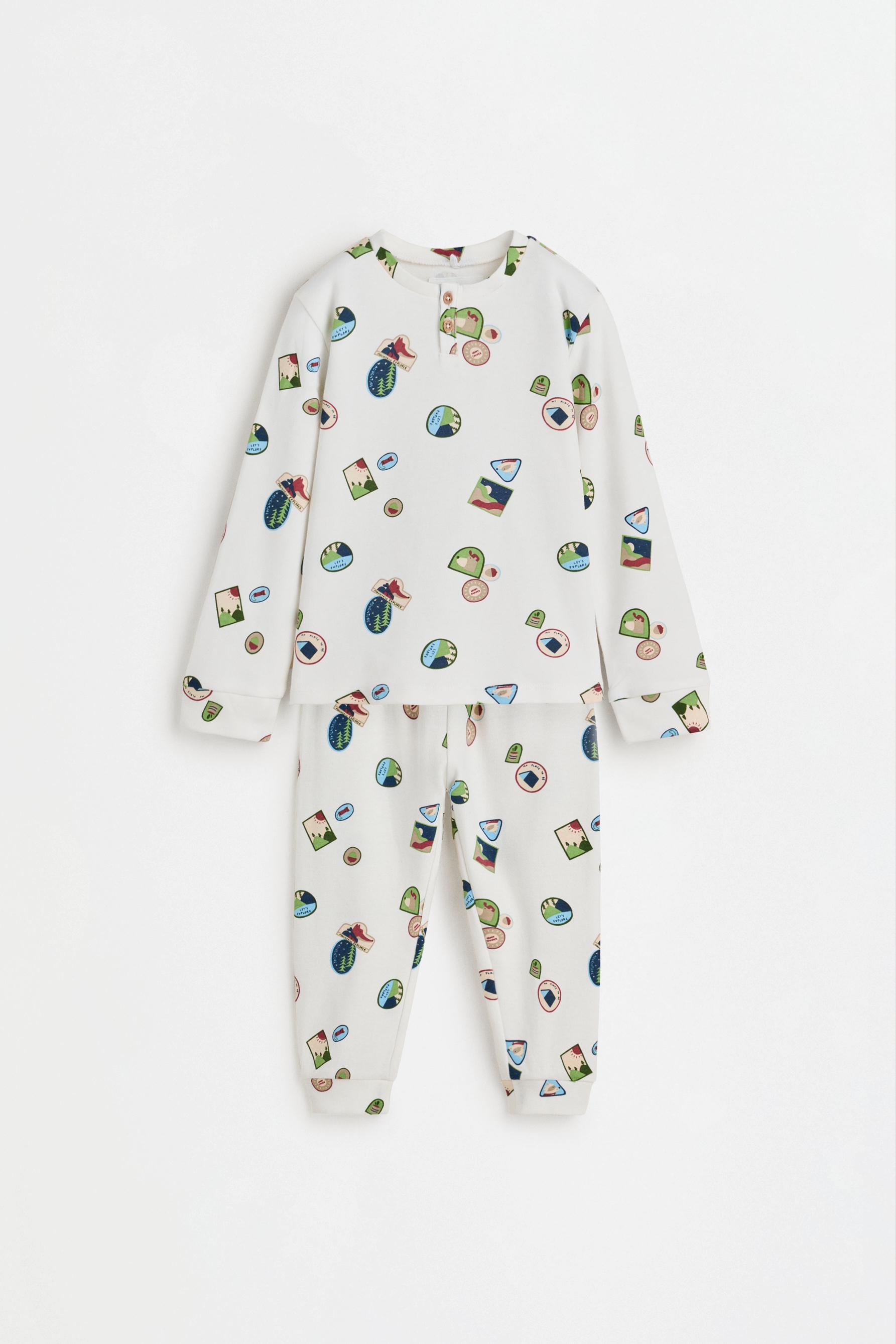 Long printed pyjamas — ECRU