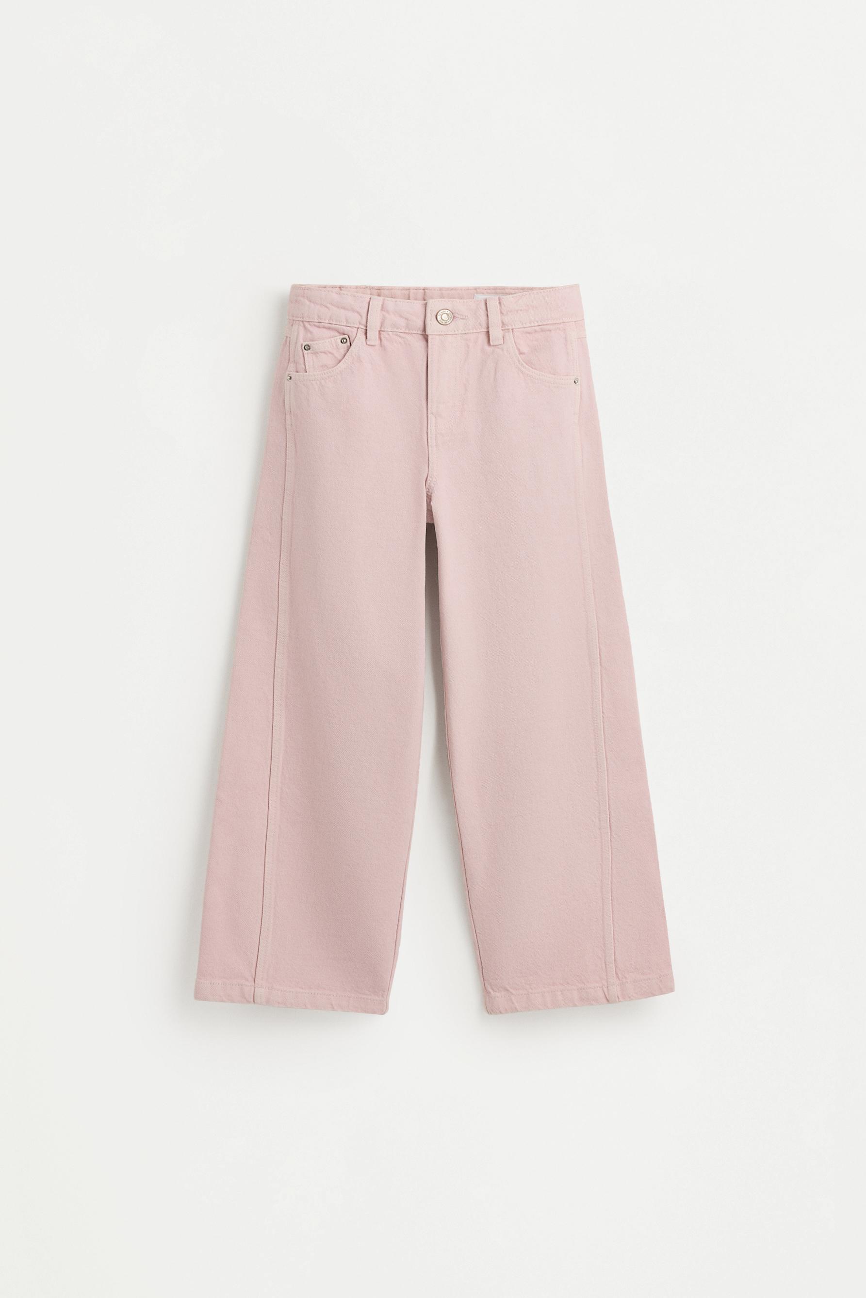 Wide-leg seam jeans — PALE PINK