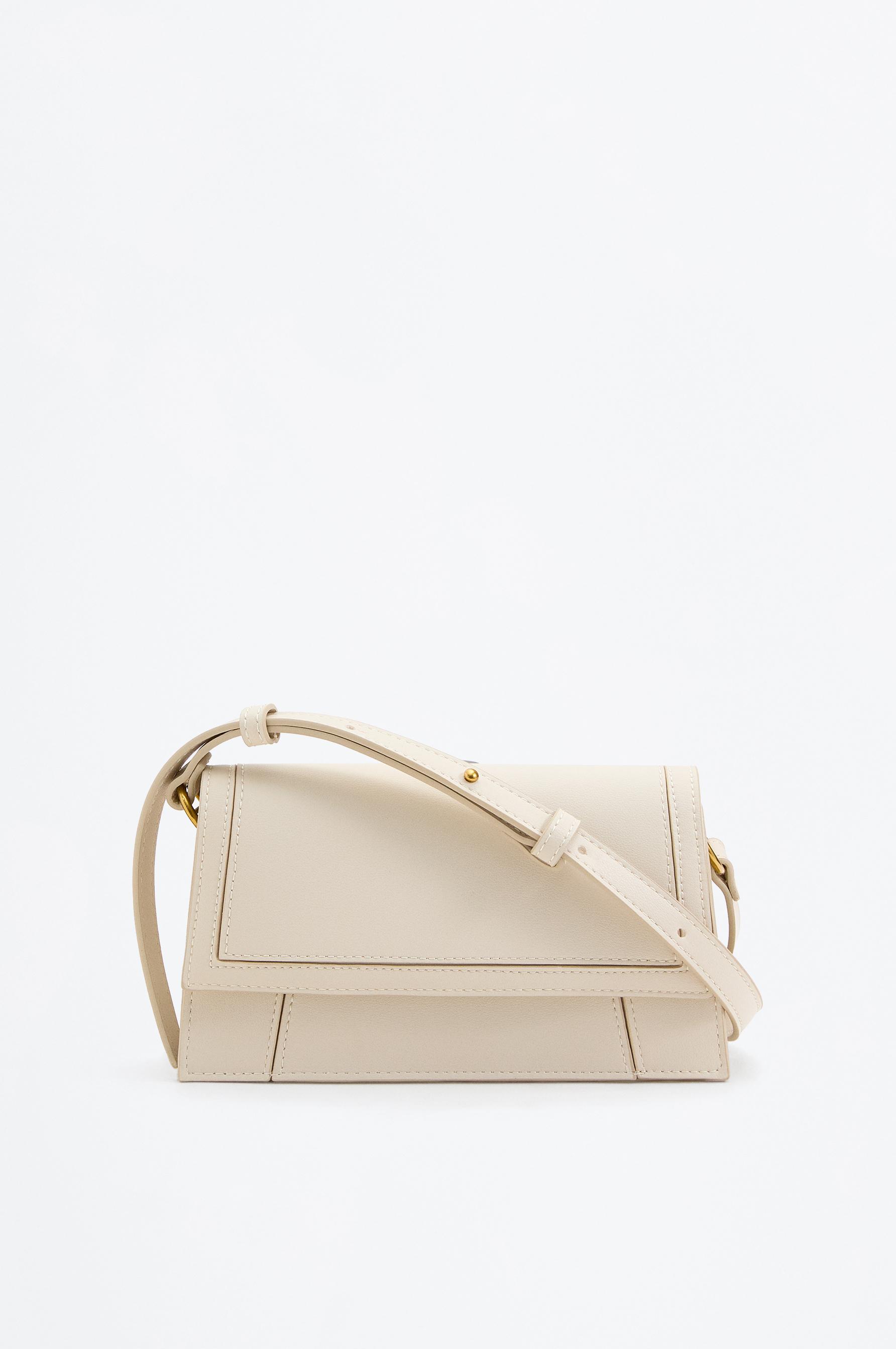 Flap crossbody bag — ECRU
