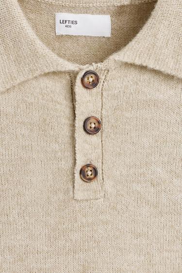 Polo collar sweater — SAND 3