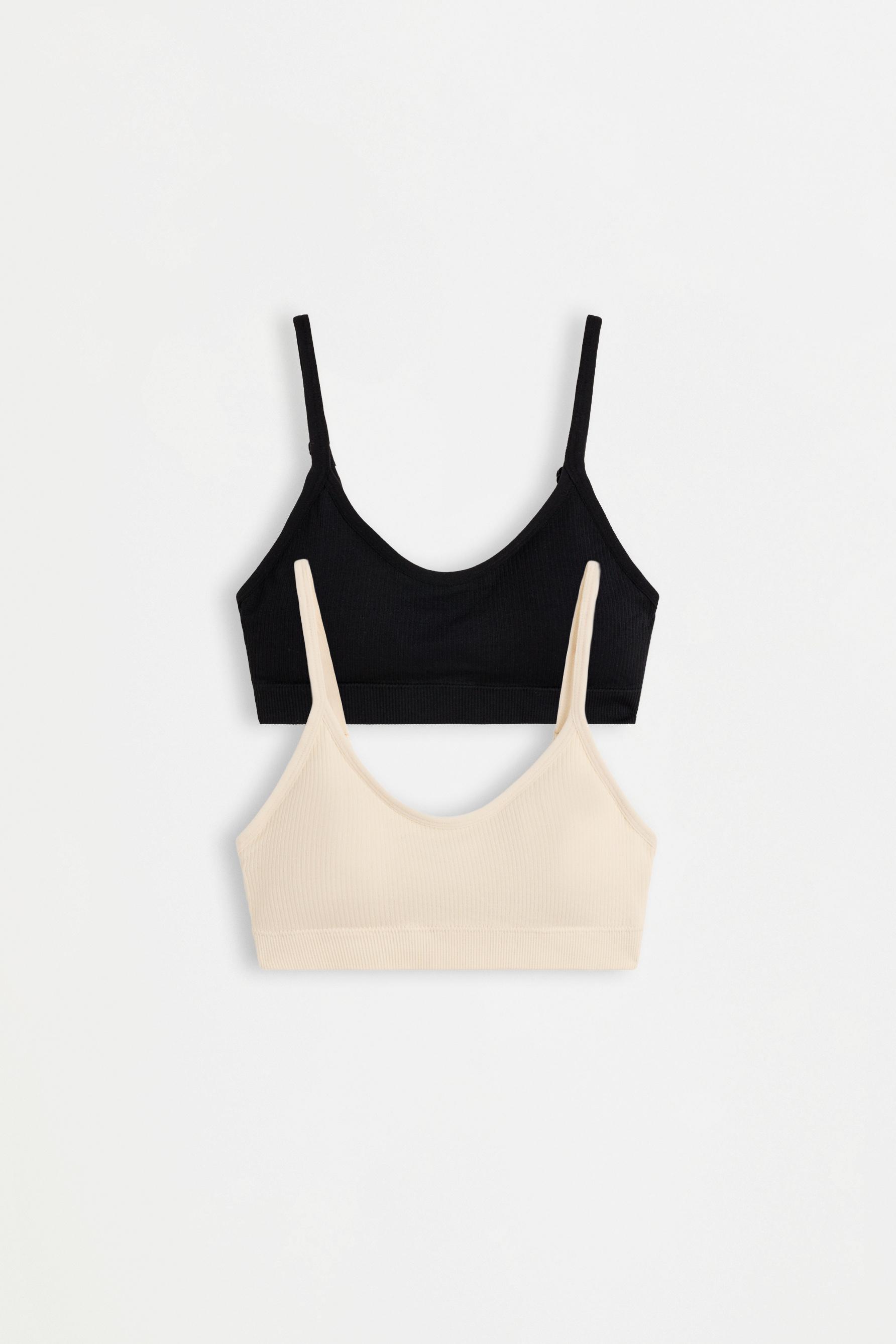 Seamless bra top (2-pack) — BEIGE