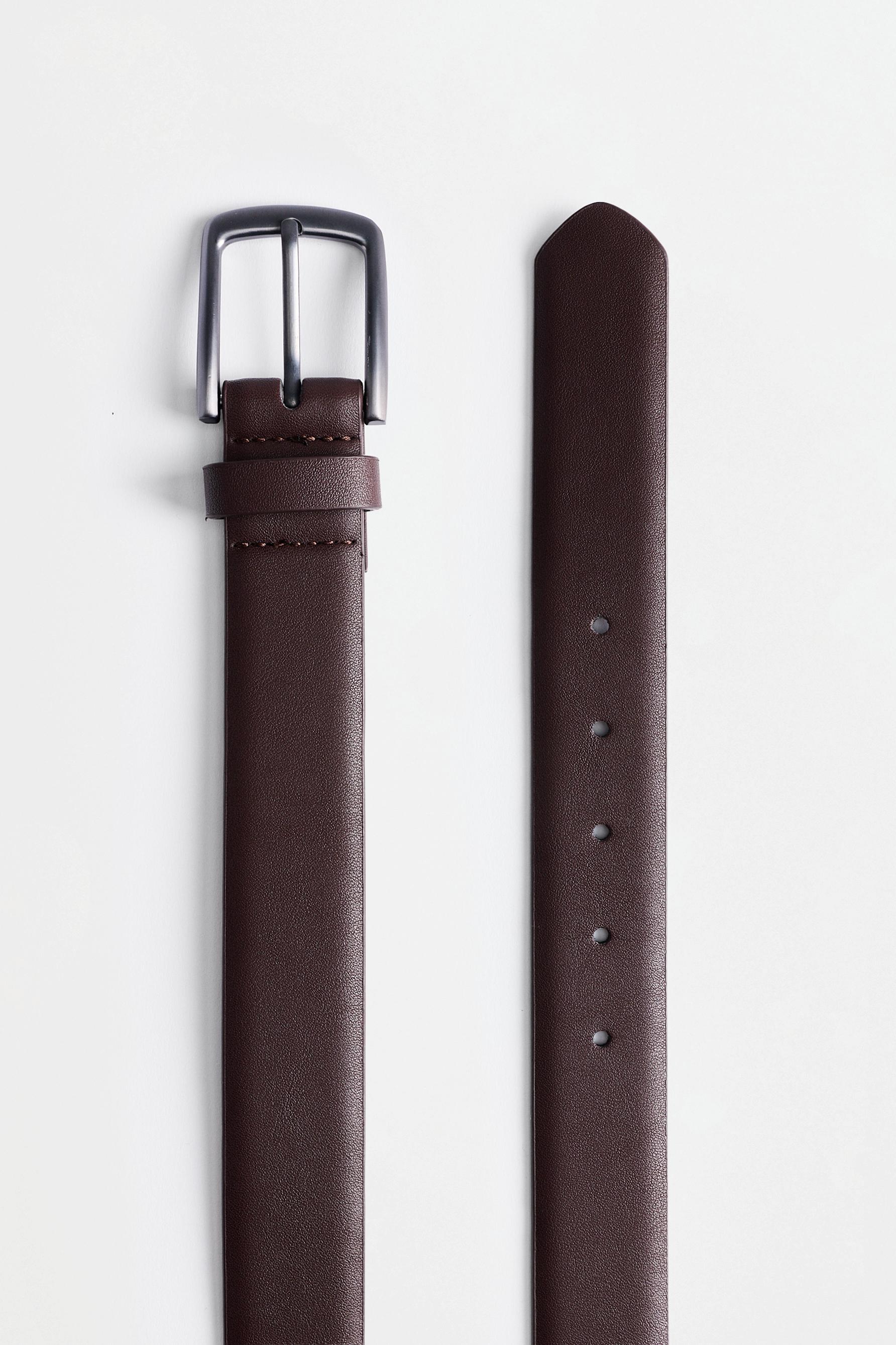 Smooth belt — CHOCOLATE BROWN