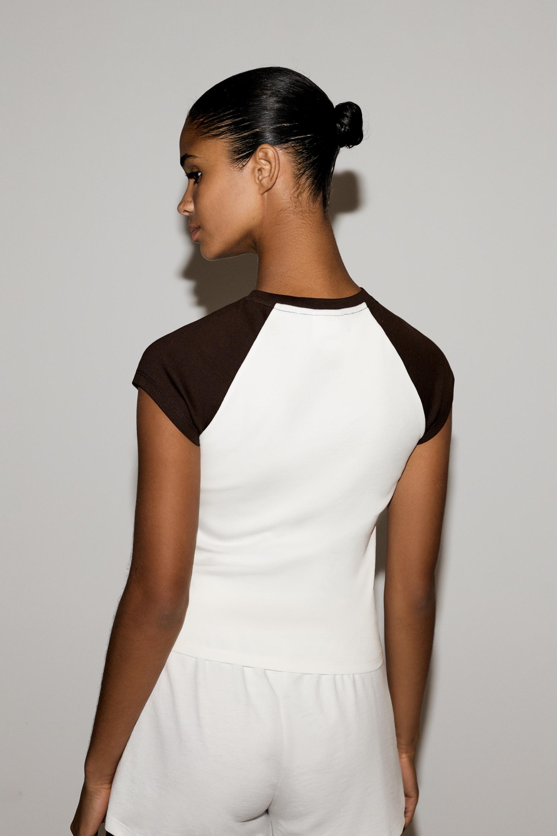 Printed raglan sleeve T-shirt — OFF WHITE