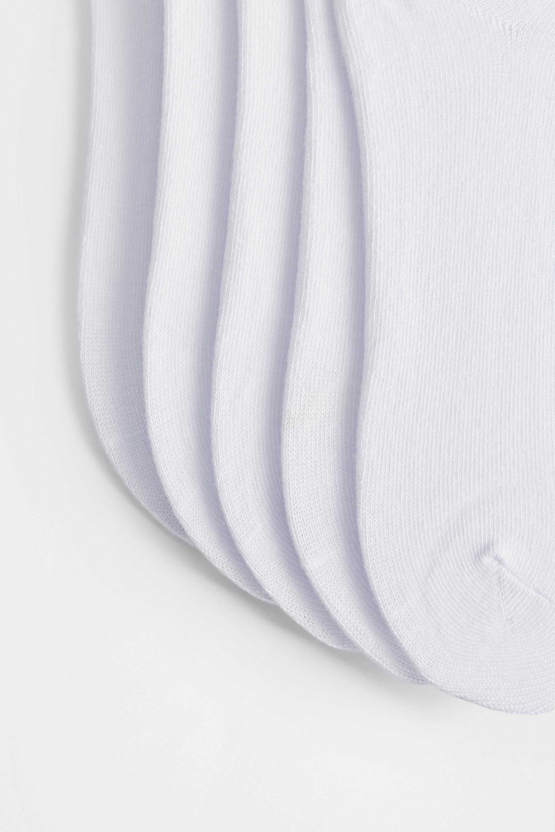 Plain long socks (10-pack) — WHITE