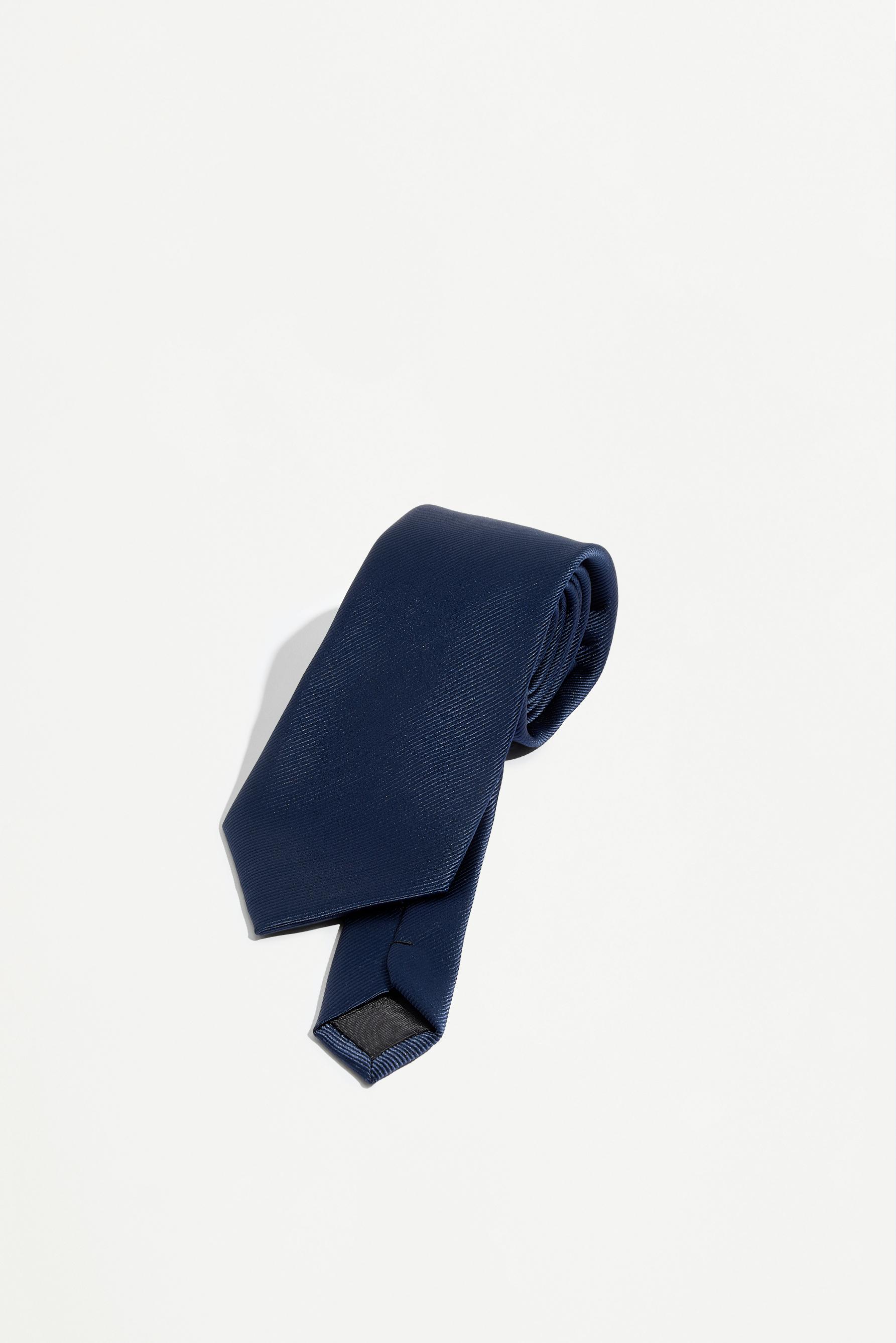 Textured tie — NAVY