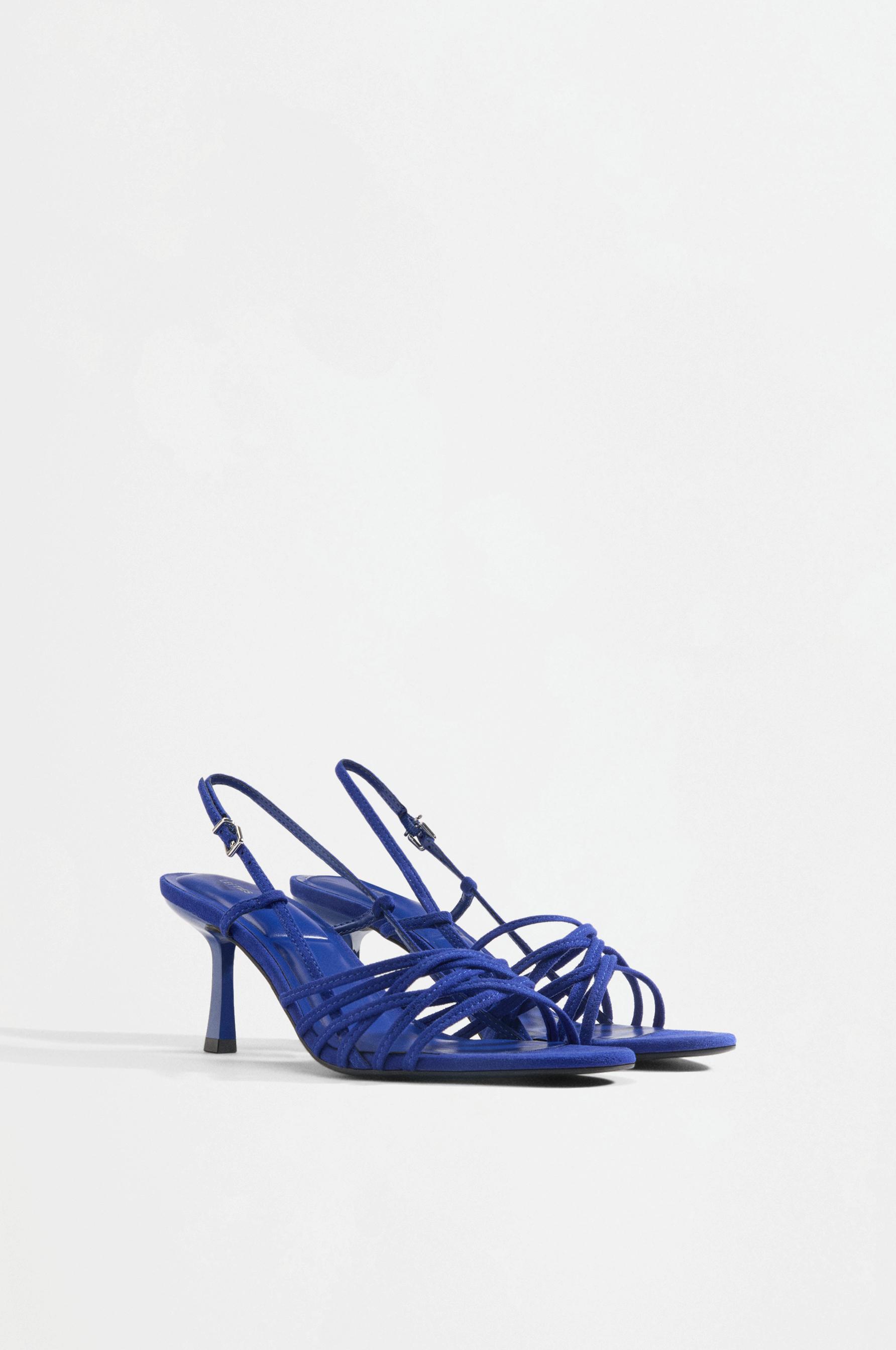 Multi-strap heeled sandals — DEEP BLUE