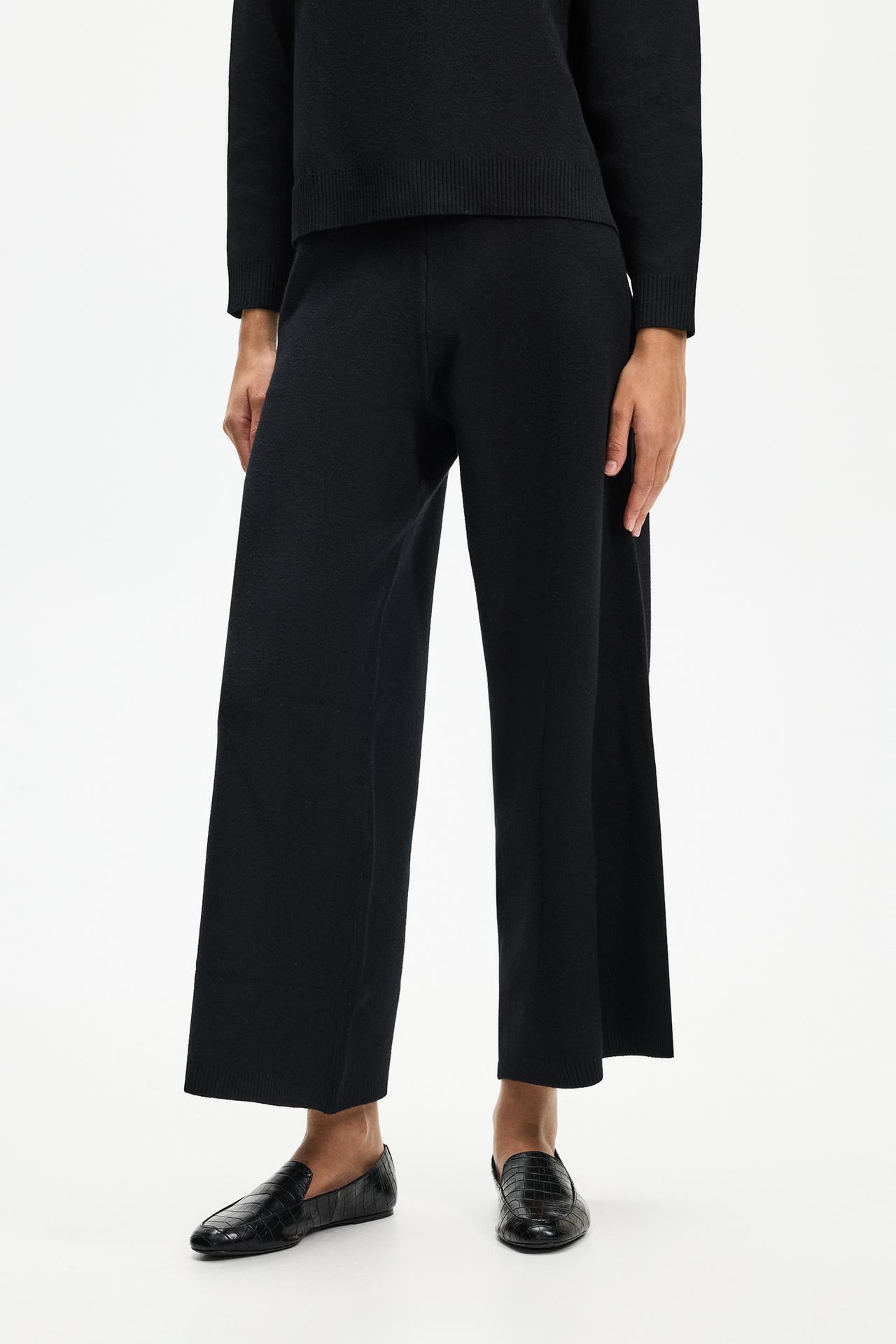 Knit culottes — BLACK
