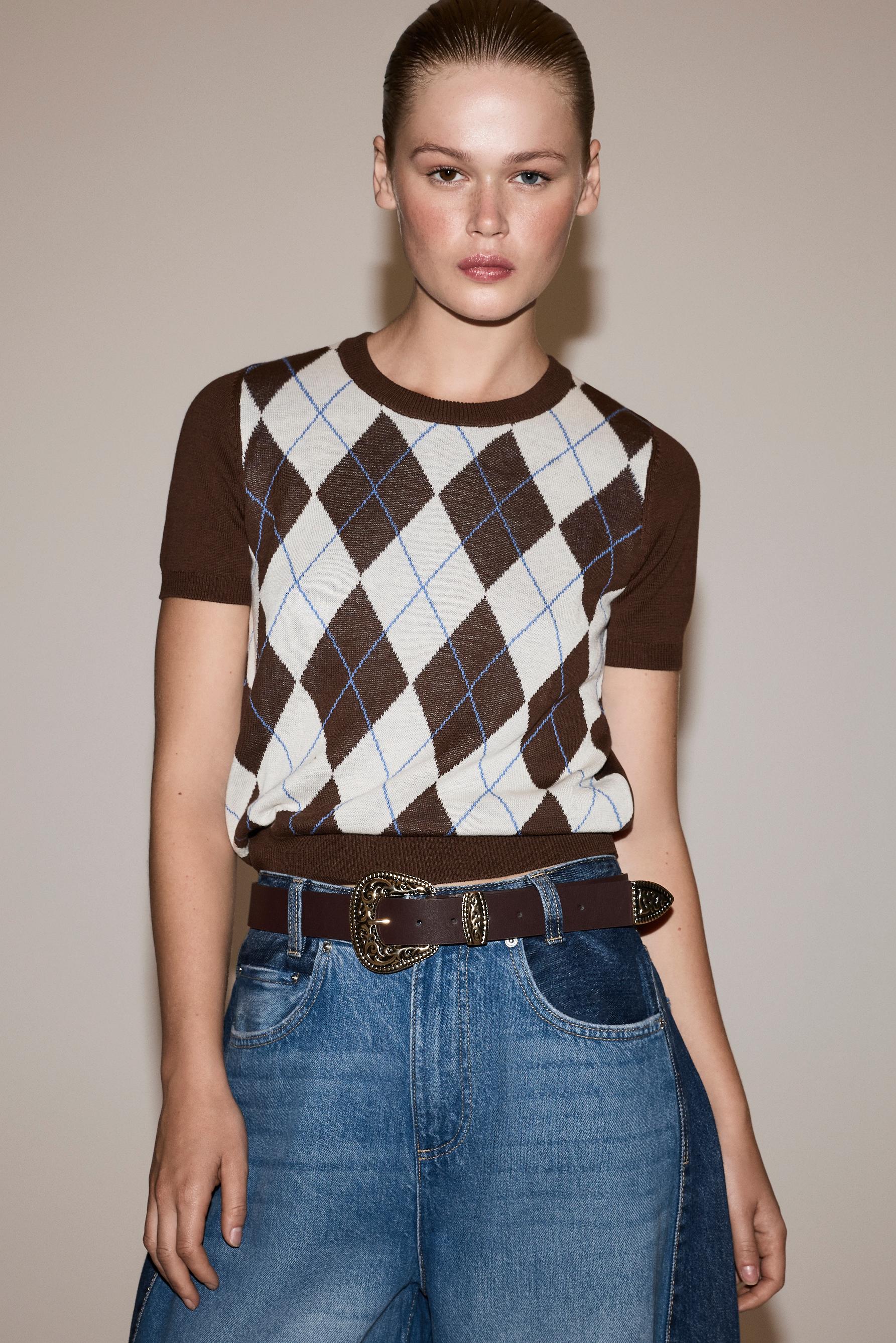 Wide belt with engraved buckle — BLACK-BROWN