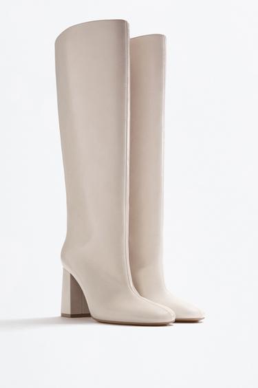 Knee-high heeled boots — ECRU 2