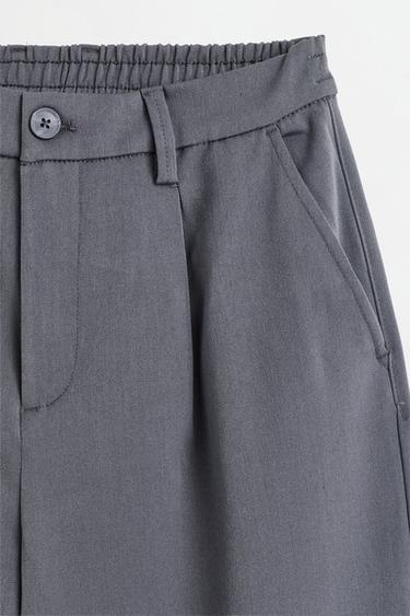 Wide-leg tailored trousers — ANTHRACITE GREY 7