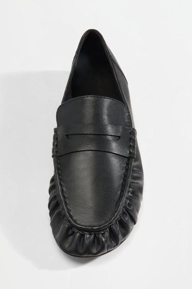 Gathered loafers — BLACK 3