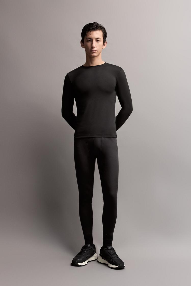 Medium-weight thermal leggings (-7ºC to 9ºC) — BLACK