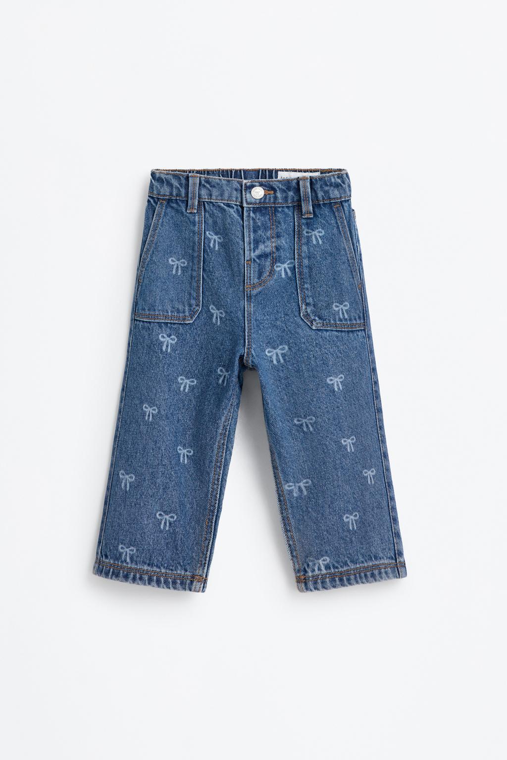 Jeans wide leg estampado