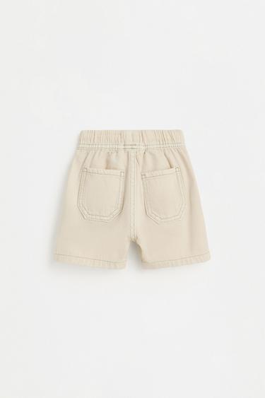 Denim jogger Bermuda shorts — ECRU 2