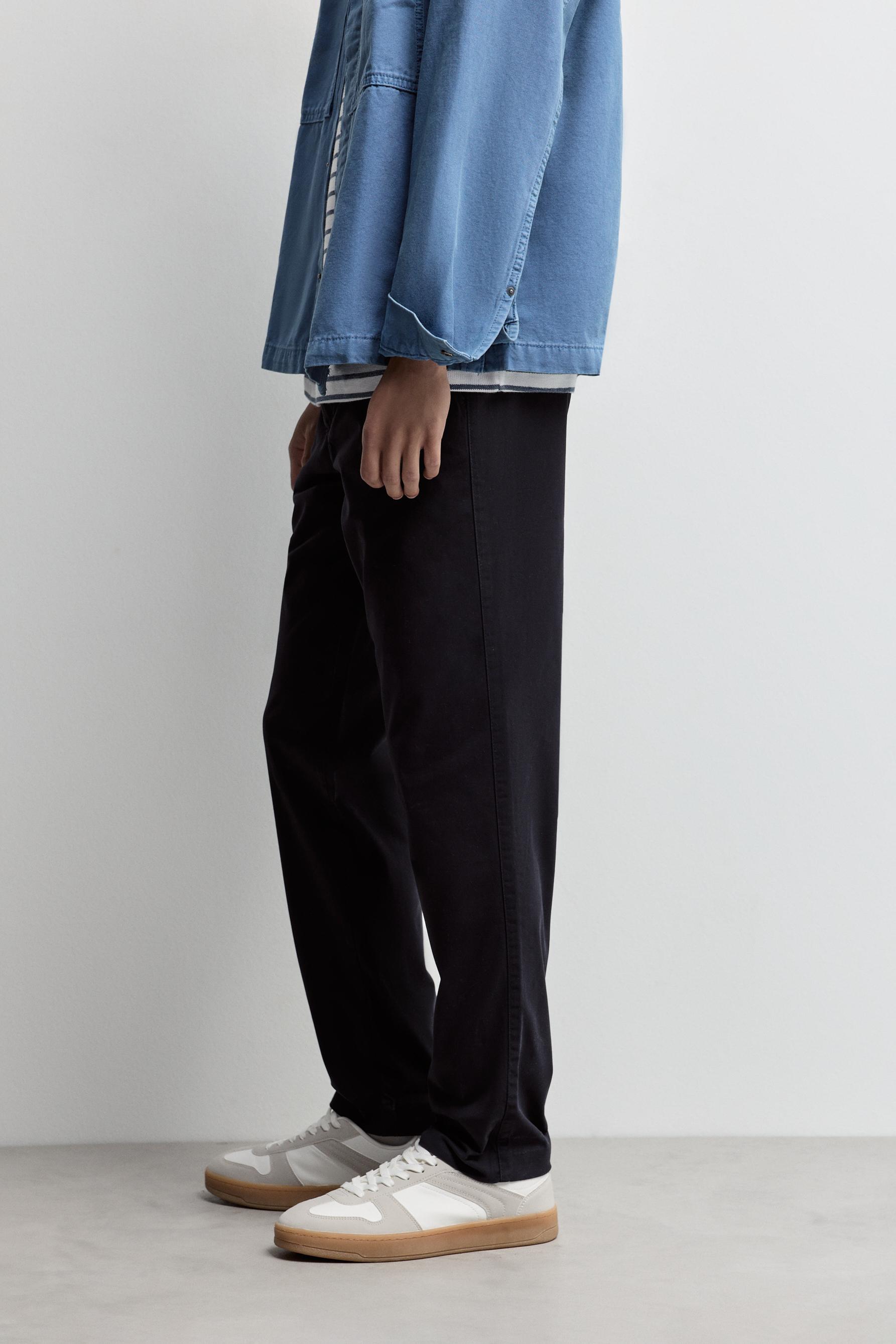 Slim fit chino trousers — DARK BLUE