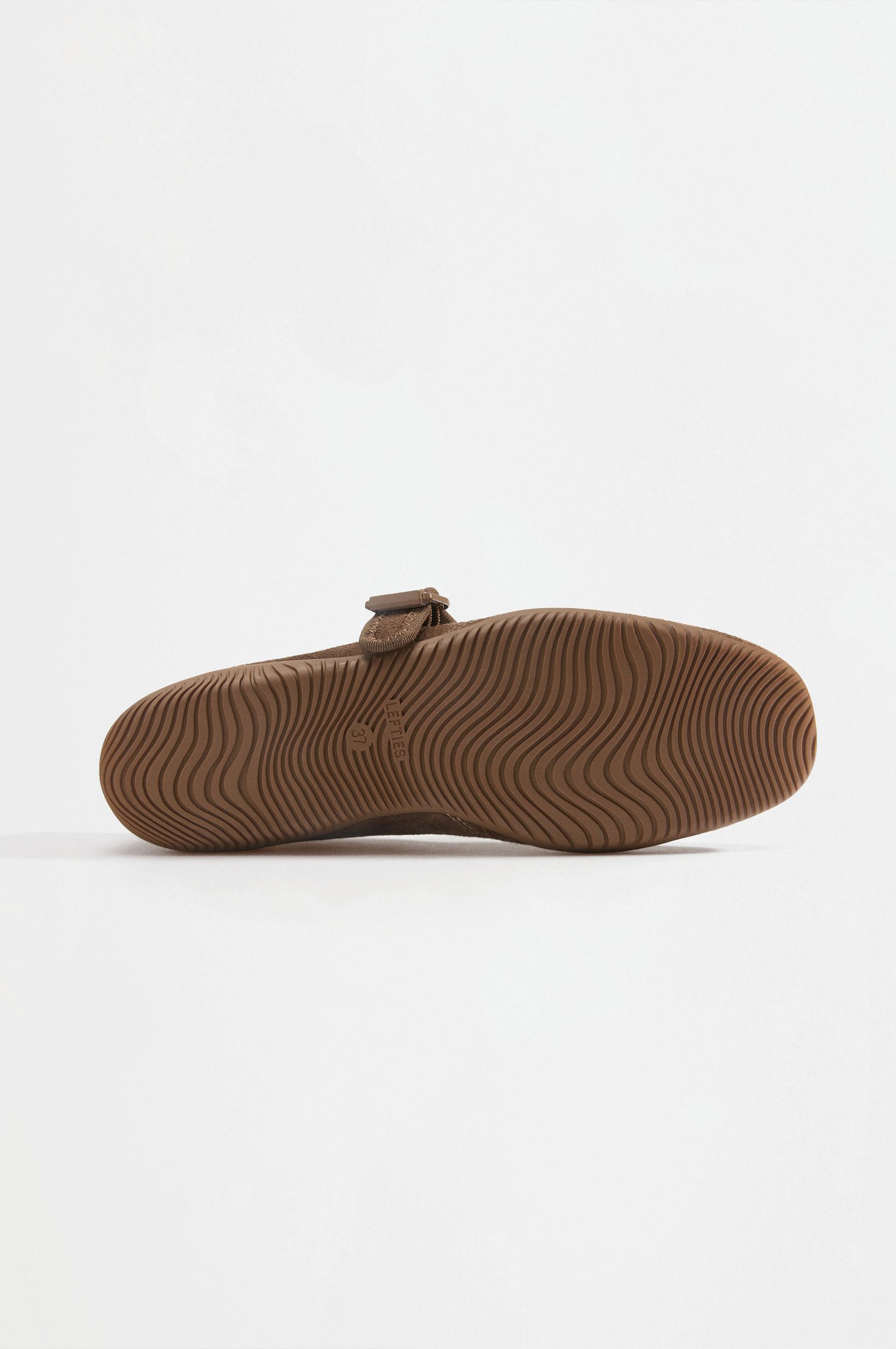 Sporty ballerina flats — LEATHER
