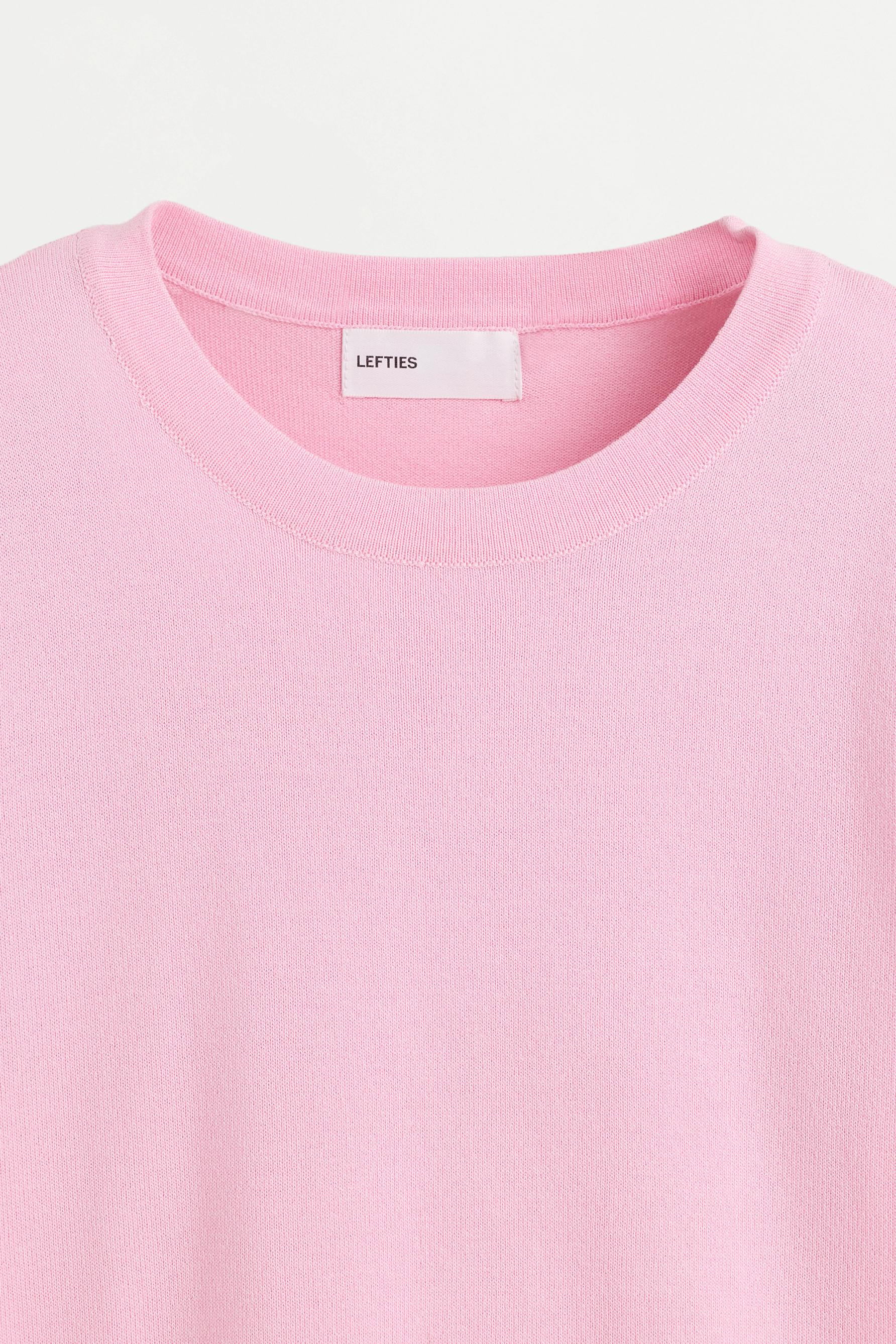 Basic knit top — PALE PINK