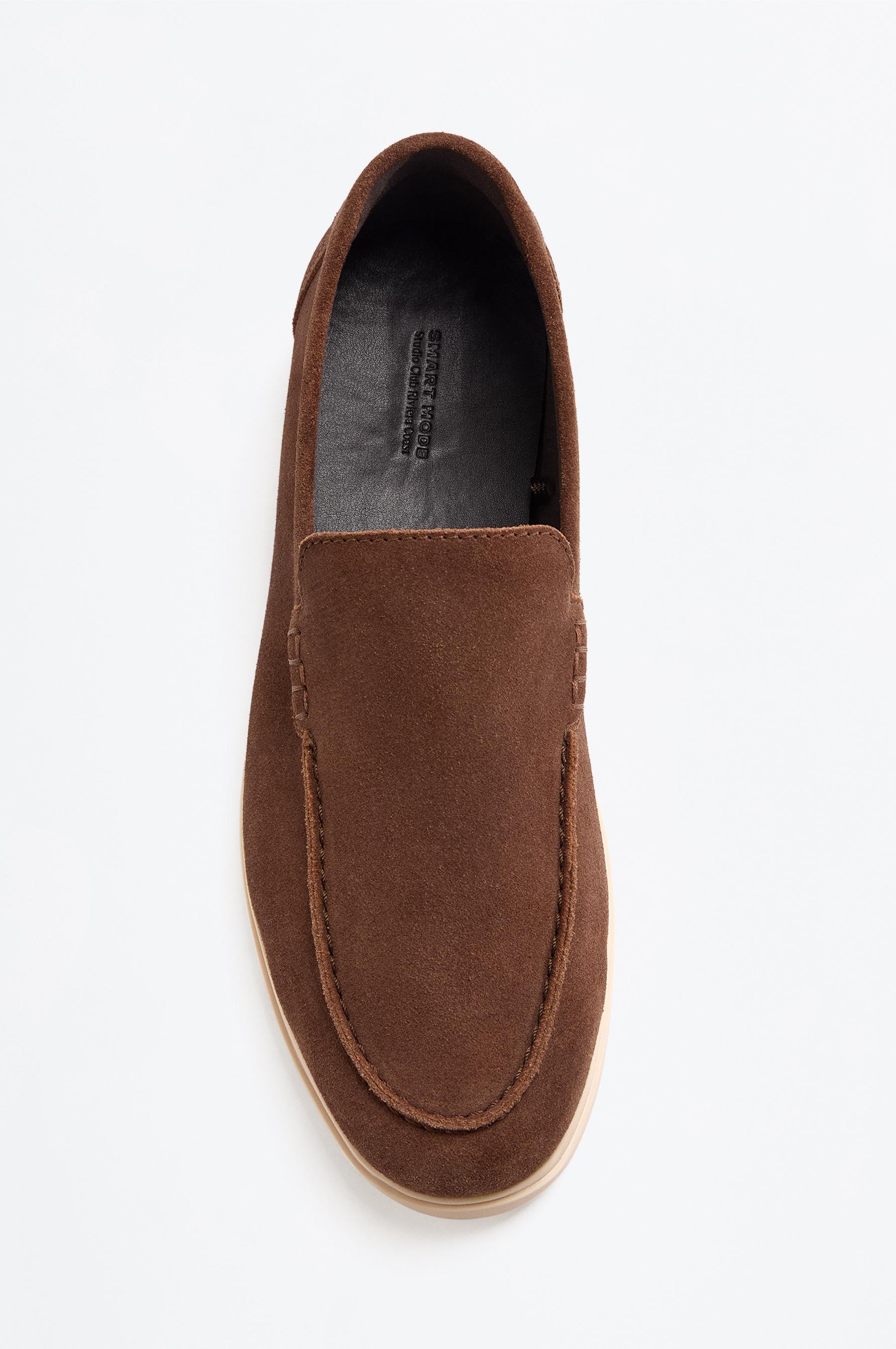 Casual leather loafers — BROWN