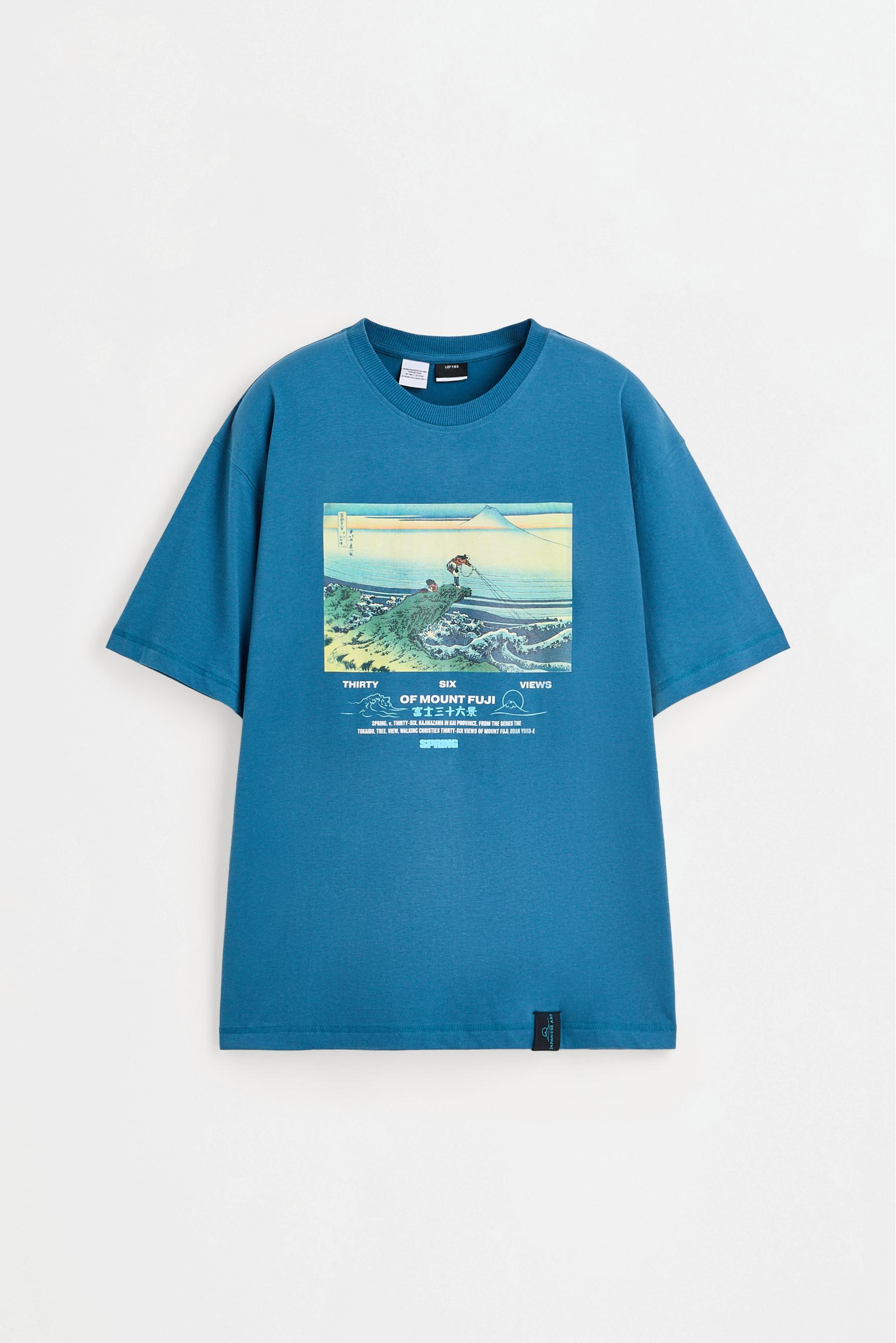 Waves Scala faded-effect T-shirt — NAVY