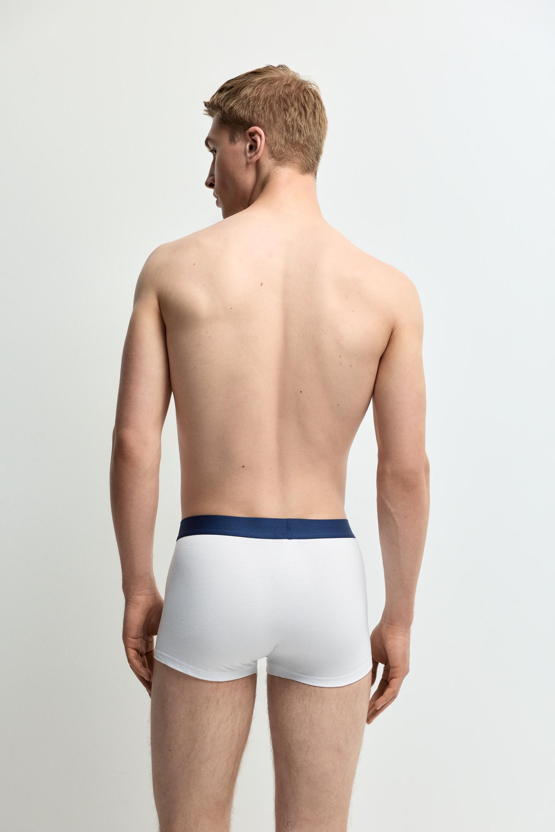 Striped Boxers (5-Pack) — GREY/BLUE