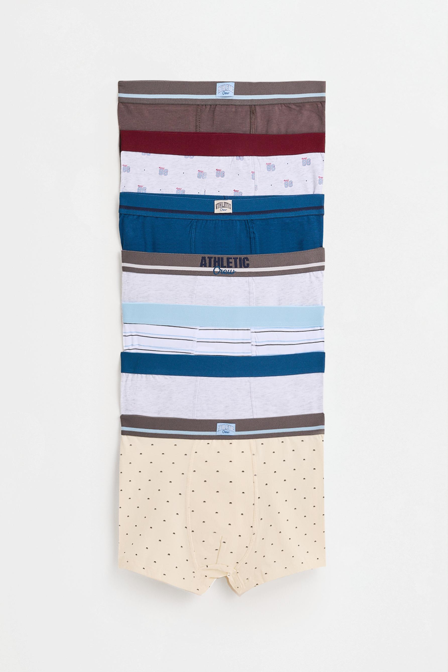 7-Pack of mixed boxer briefs — BLUE TONES