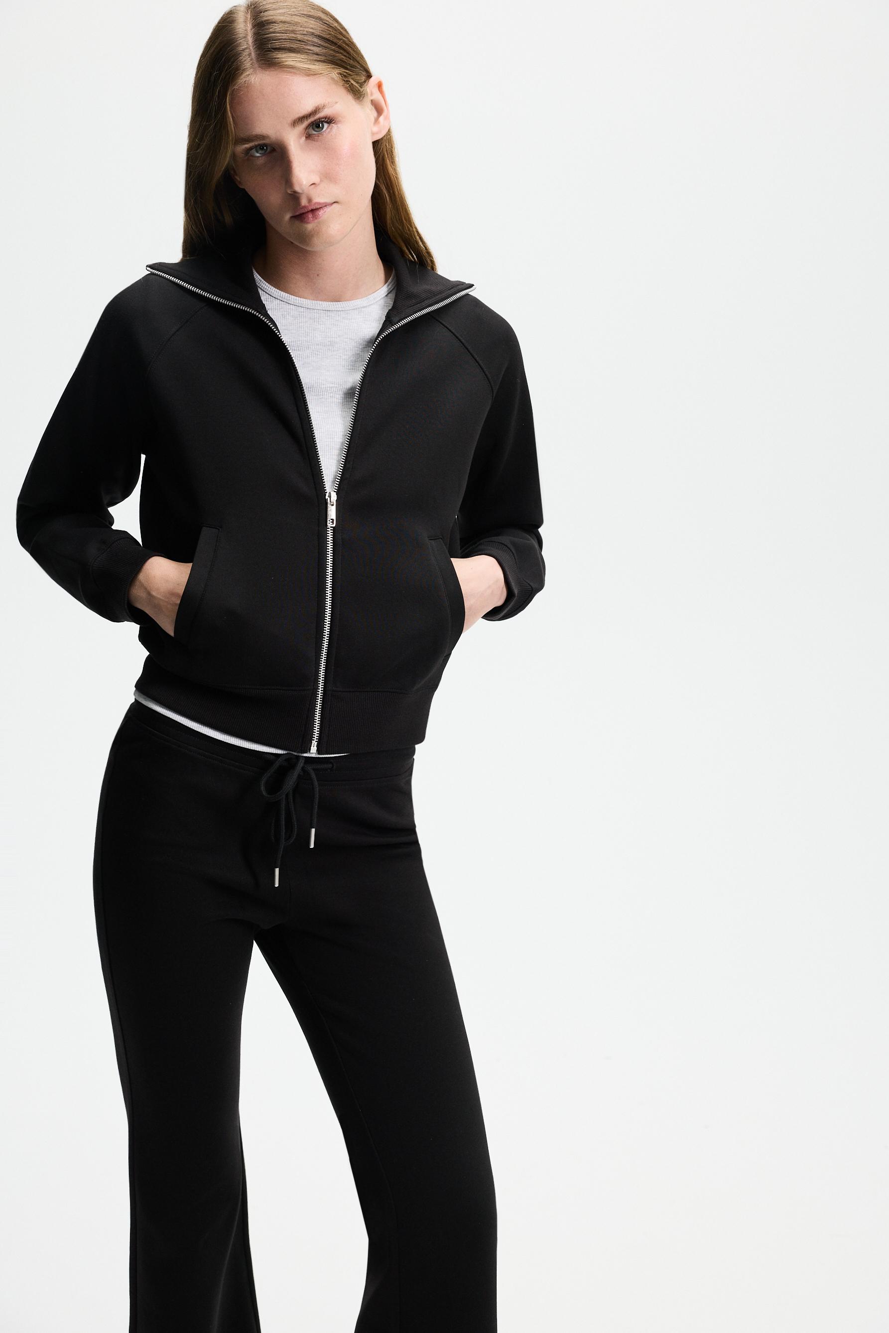 Basic interlock jacket — BLACK