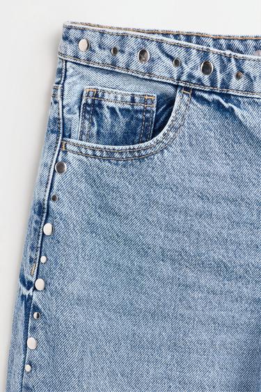 Studded wide-leg jeans — INDIGO 7