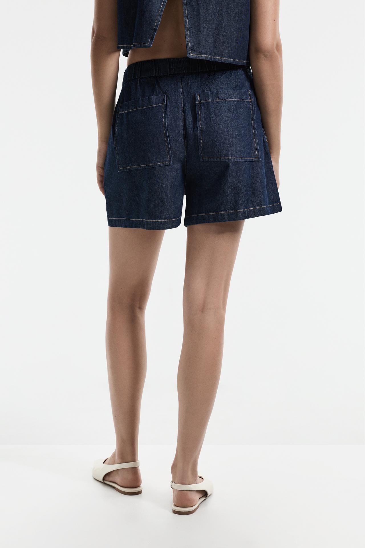 Denim shorts — NAVY