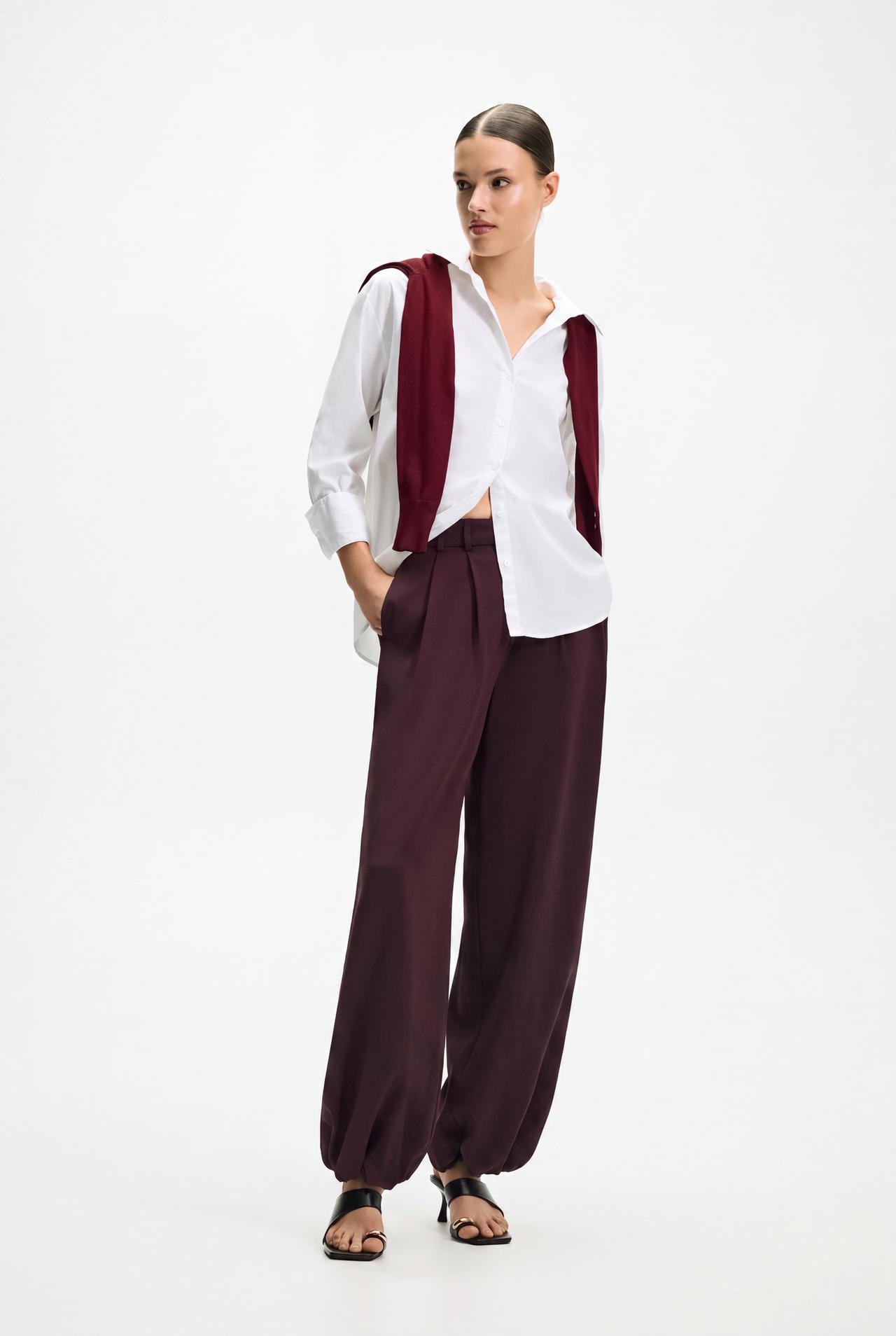 Sarouel trousers — PLUM