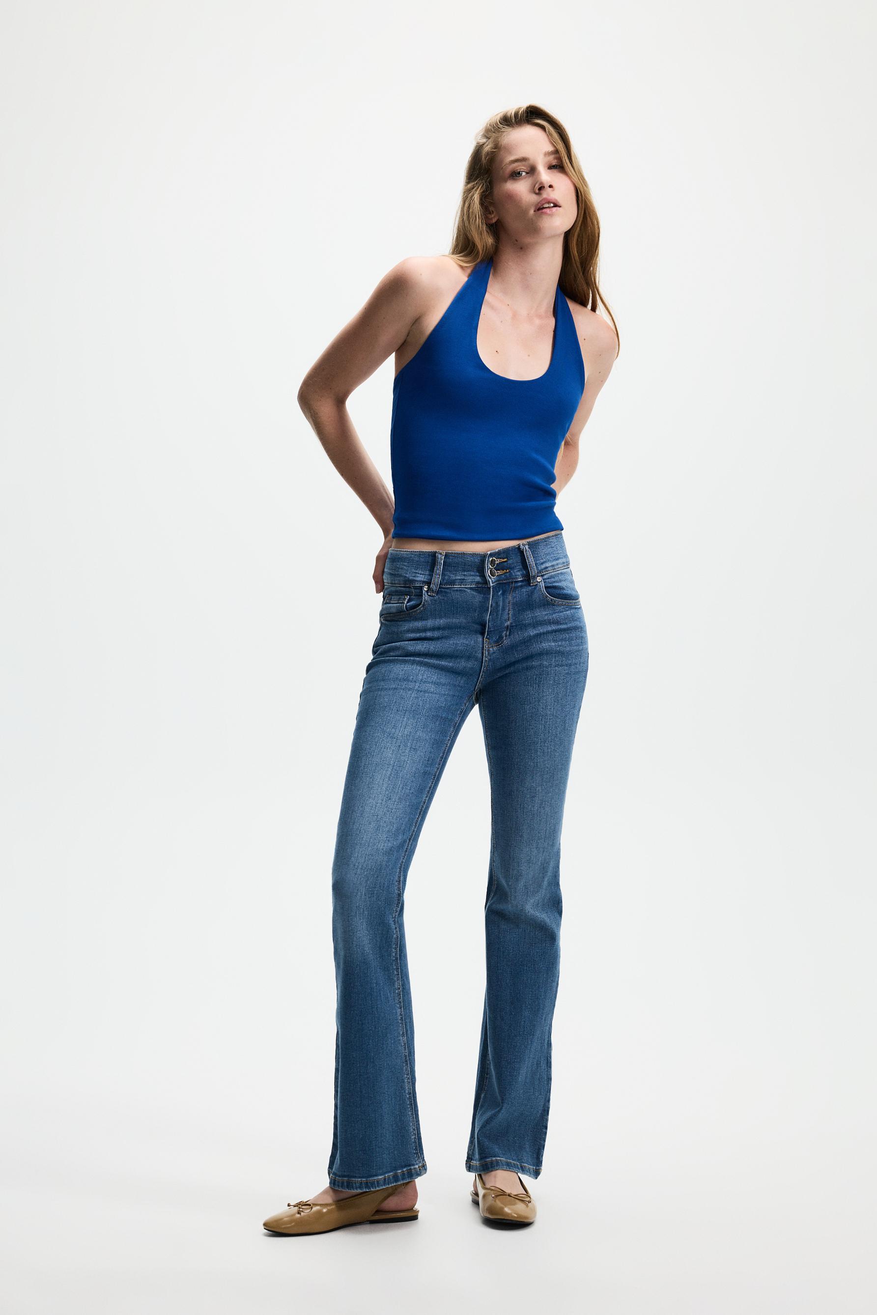 Basic ribbed halter top — ELECTRIC BLUE