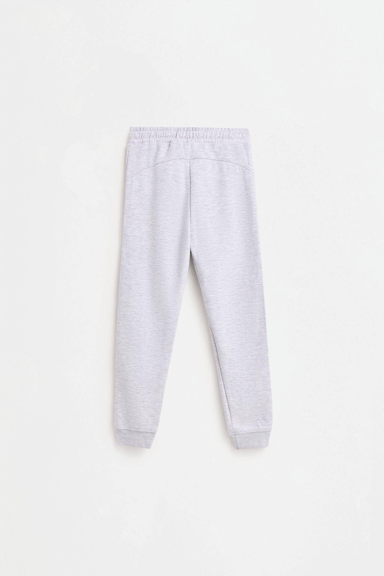 Interlock plush joggers — GREY MARL