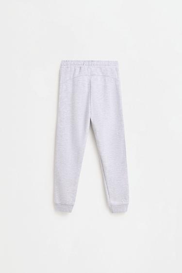 Interlock plush joggers — GREY MARL 2