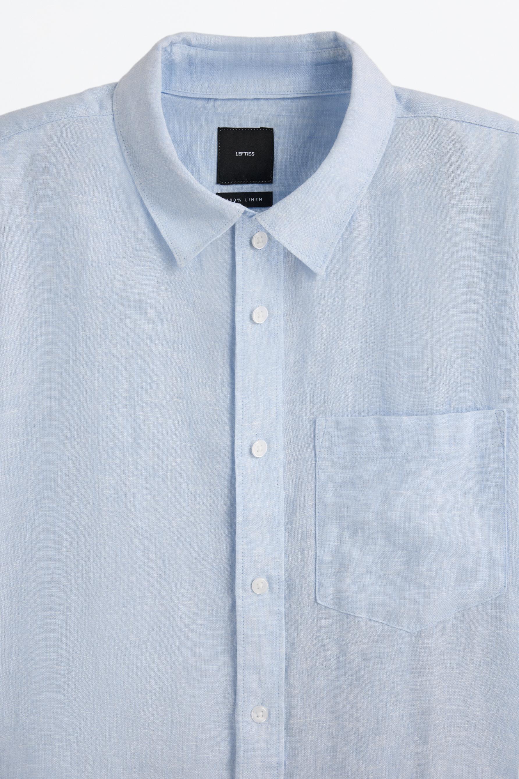 100% linen shirt — SKY BLUE