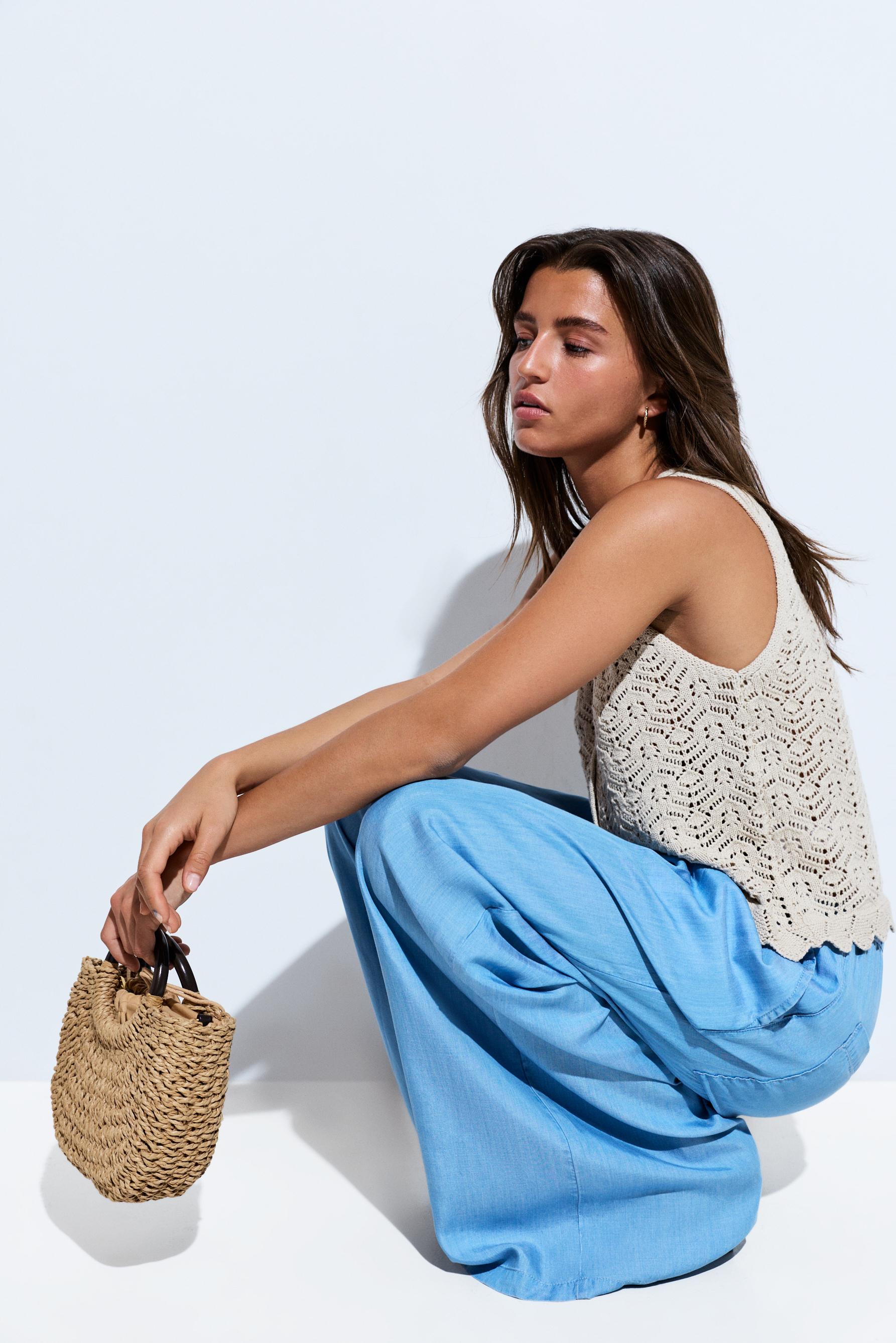 Lightweight wide-leg jeans — PALE BLUE