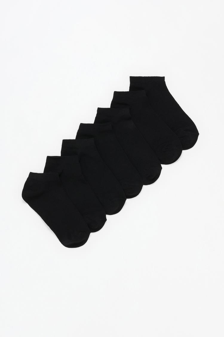 Ankle socks (Pack 7) — BLACK