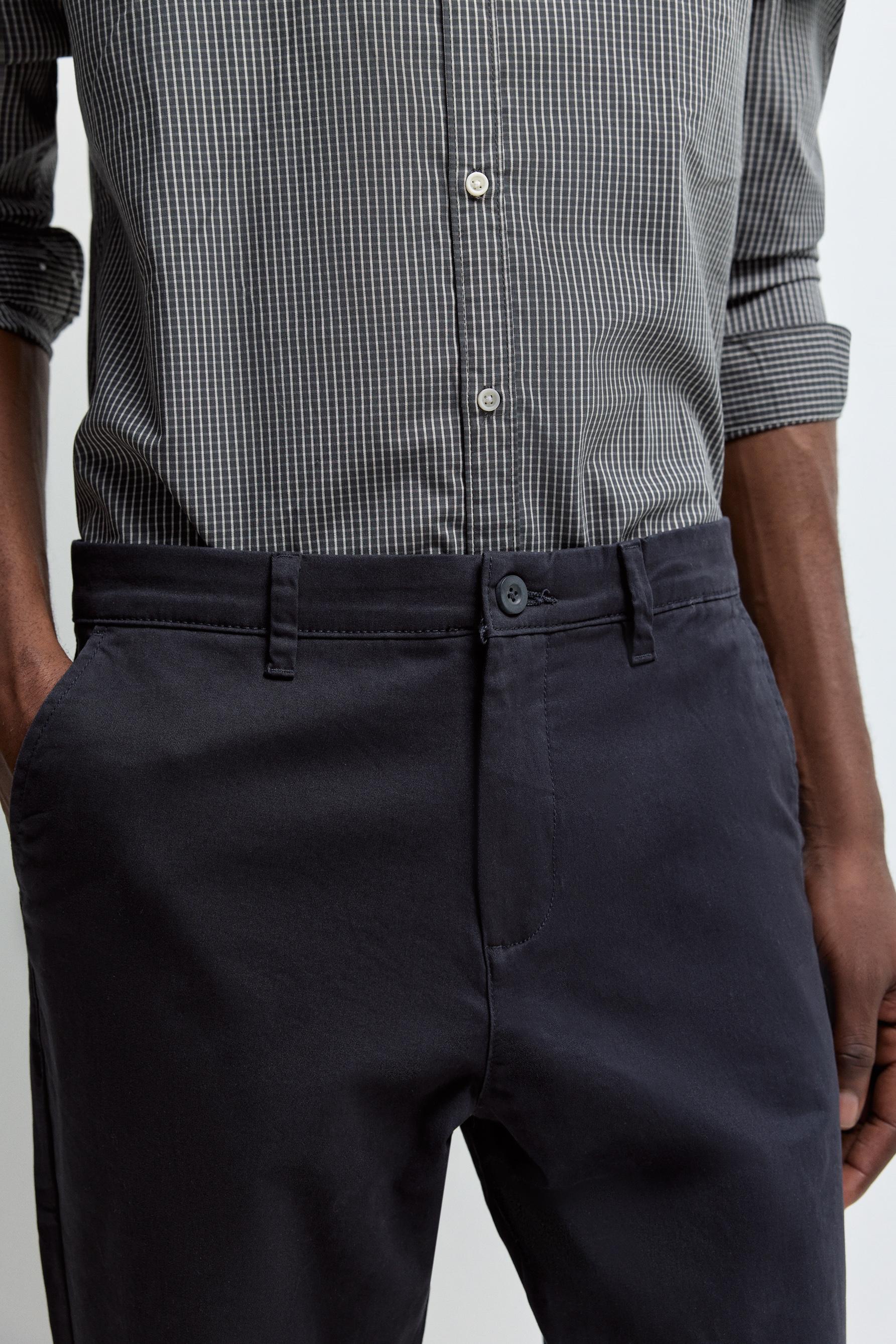 Skinny chino trousers — NAVY