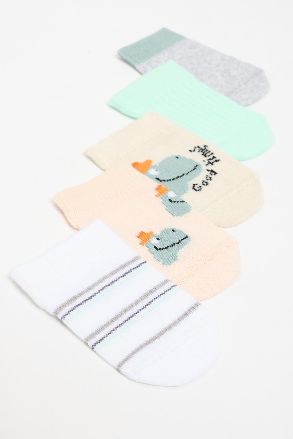 Pack of 5 pairs of dinosaur socks