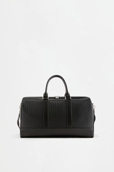Braided-effect bowling bag — BLACK 1
