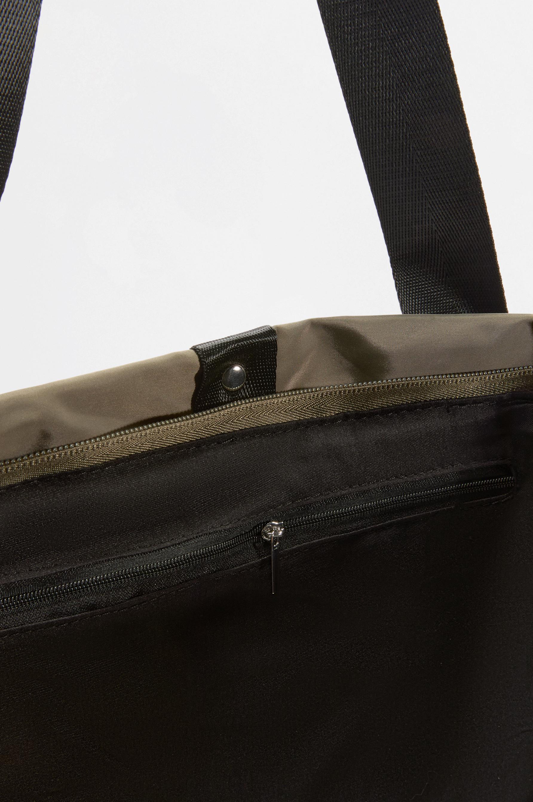Nylon shopper bag — KHAKI