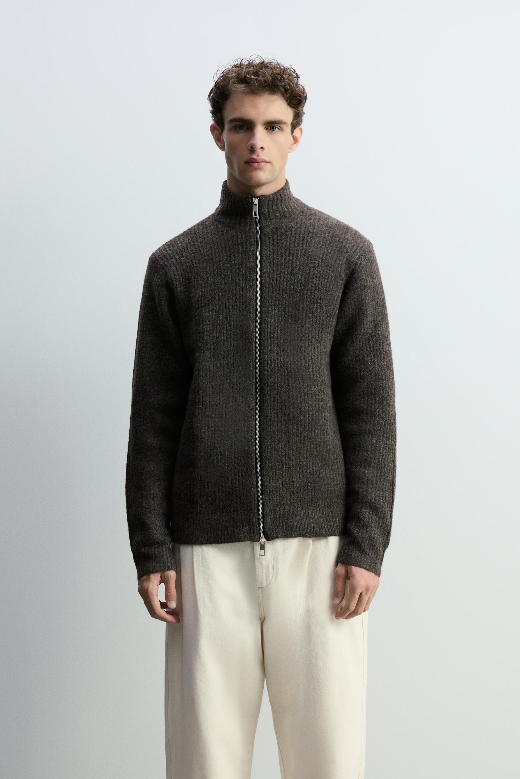 Jersey cremallera cuello alto