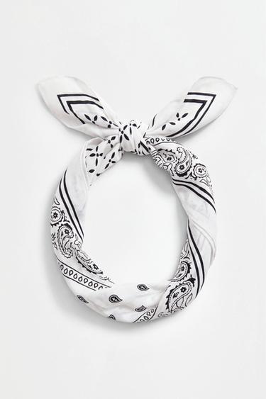 Paisley scarf — WHITE/BLACK 3