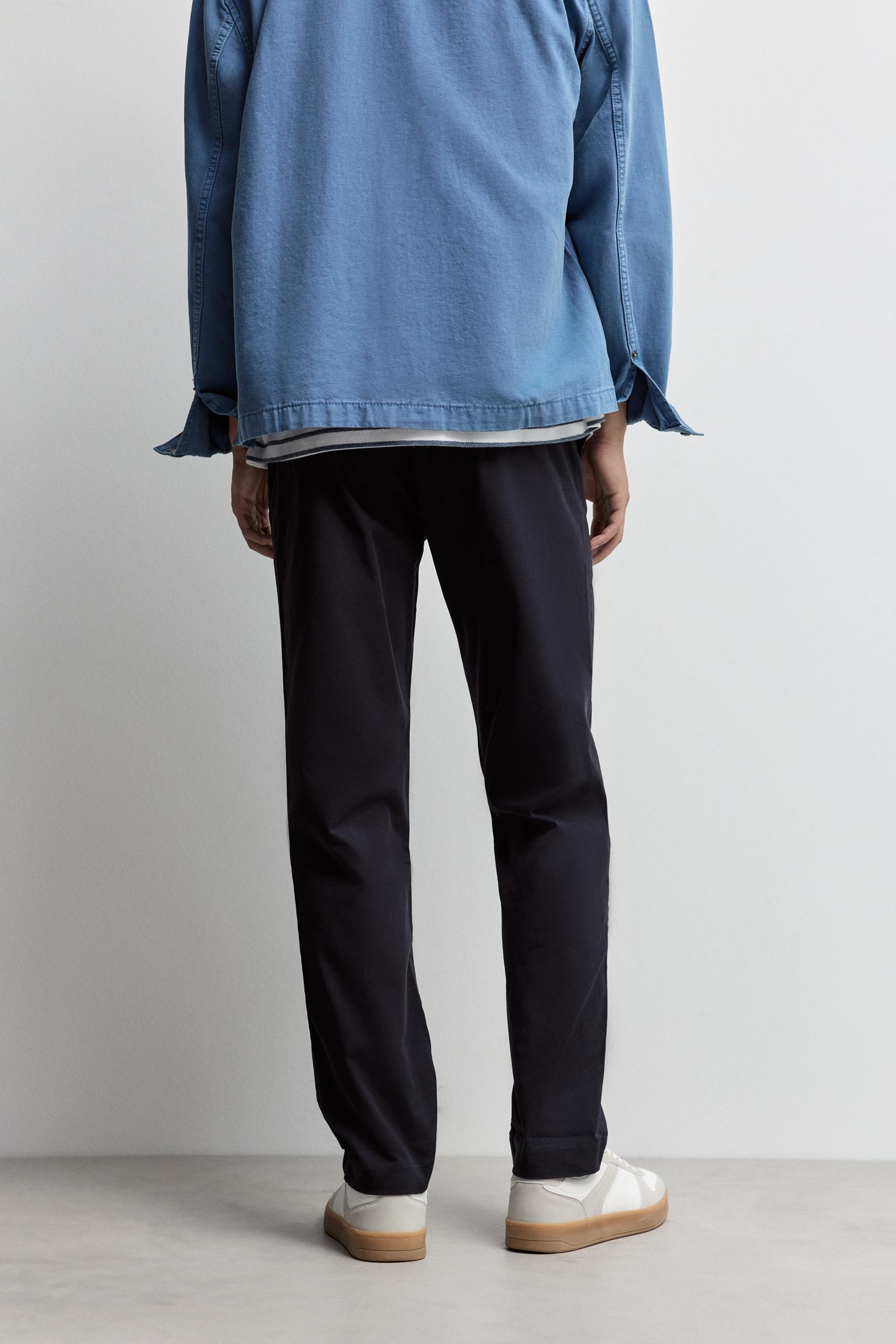 Slim fit chino trousers — DARK BLUE