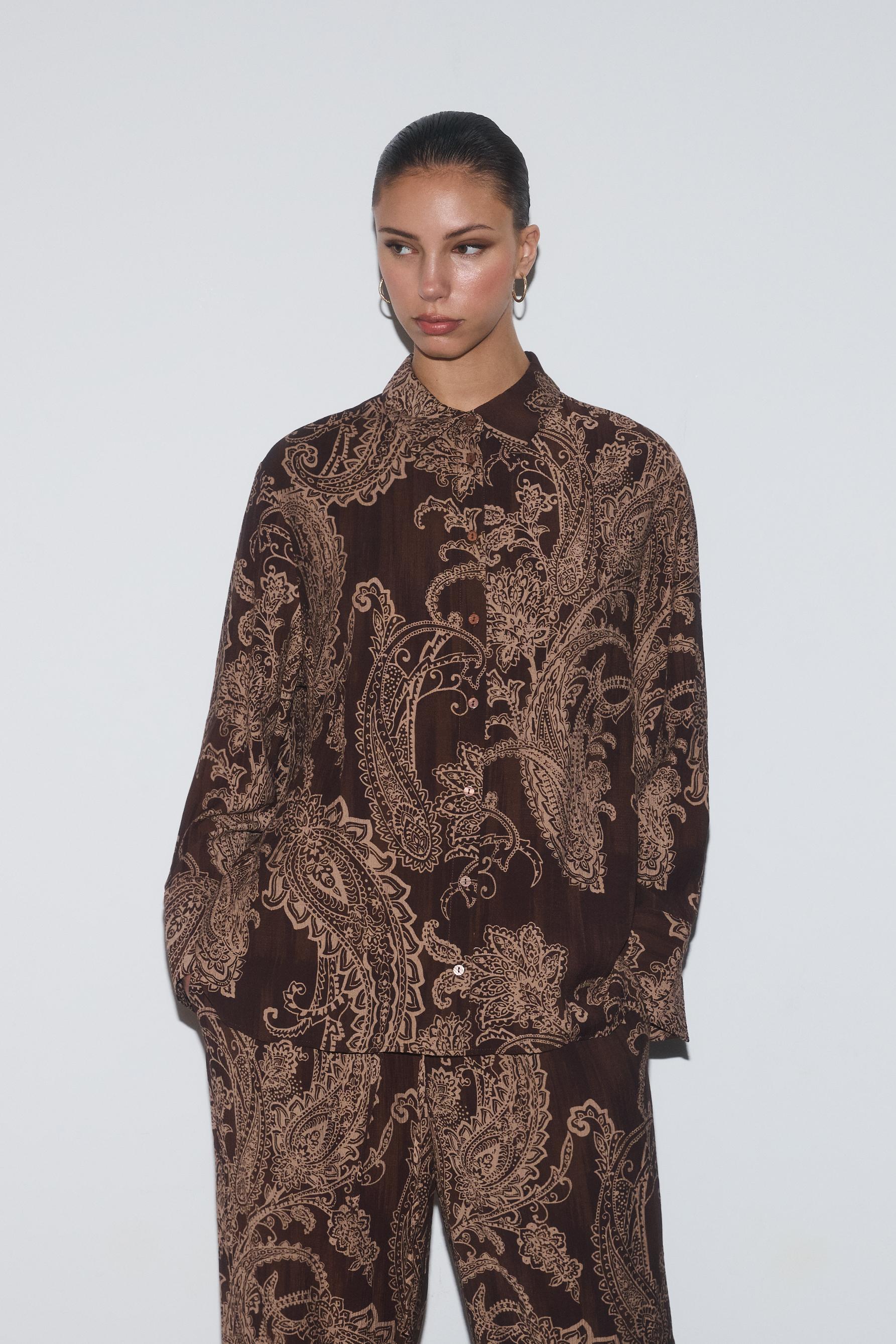 Camisa bambula estampada