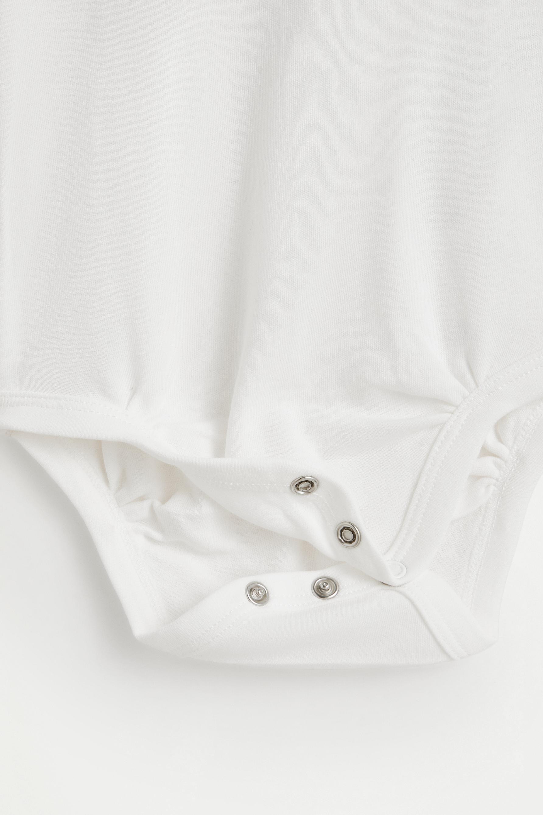 Plain bodysuits (Pack of 4) — WHITE