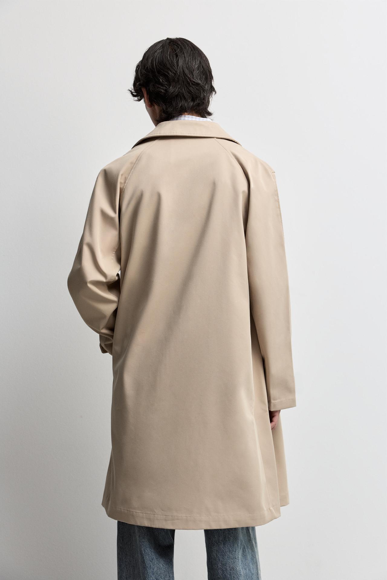 Oversized trench coat — ECRU