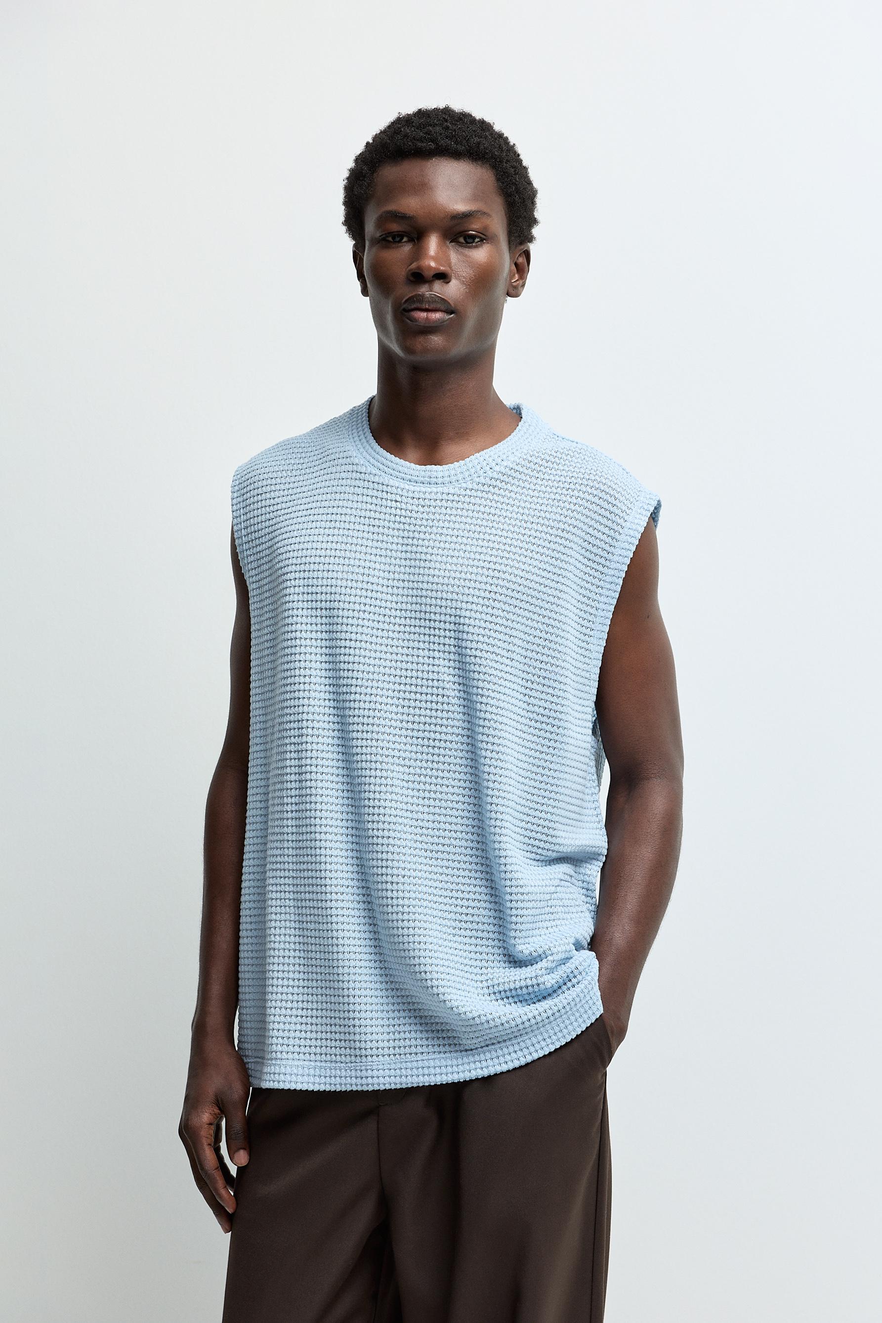 Bias Cut Tank Top — PALE BLUE