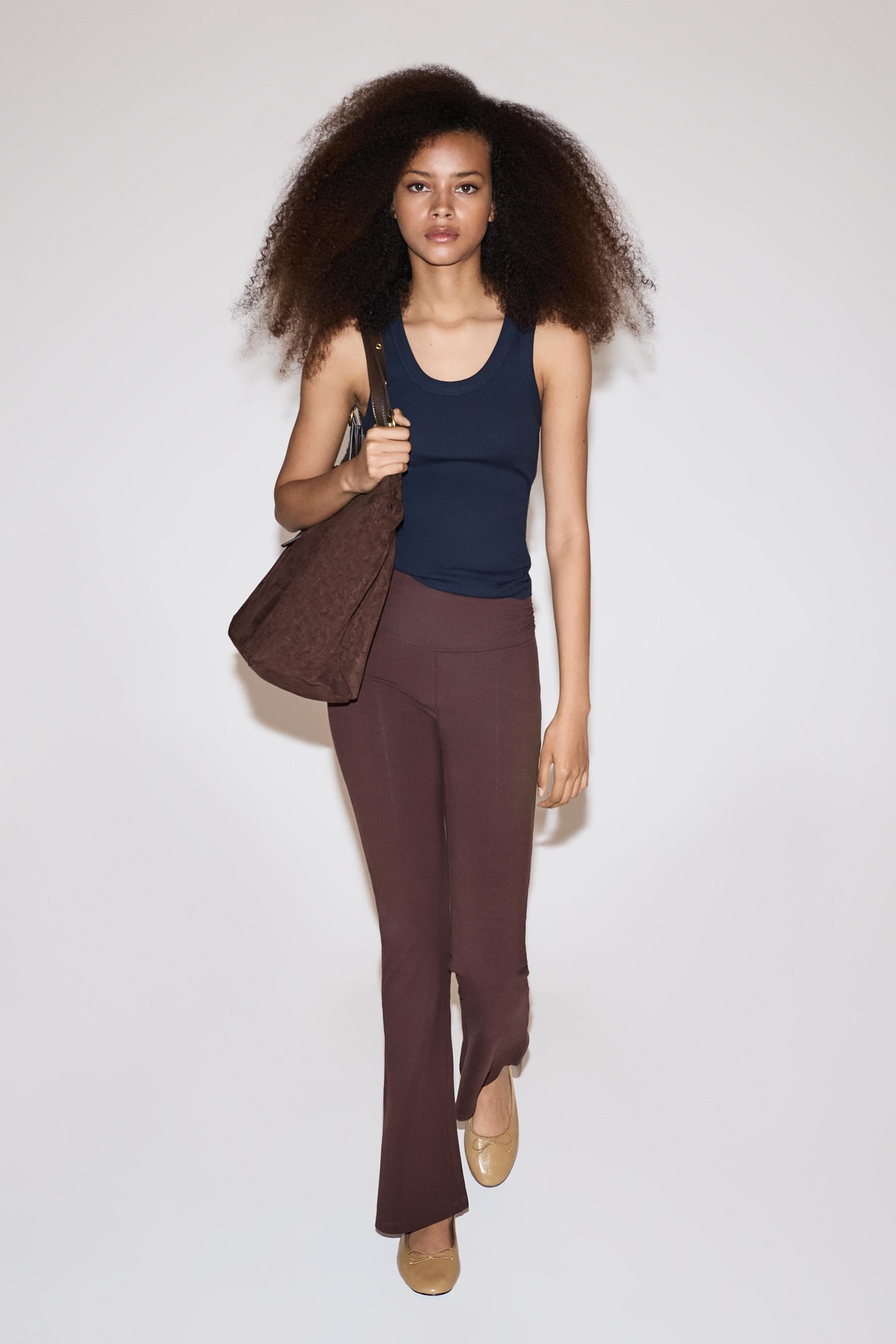 Ruched waist leggings — CHOCOLATE