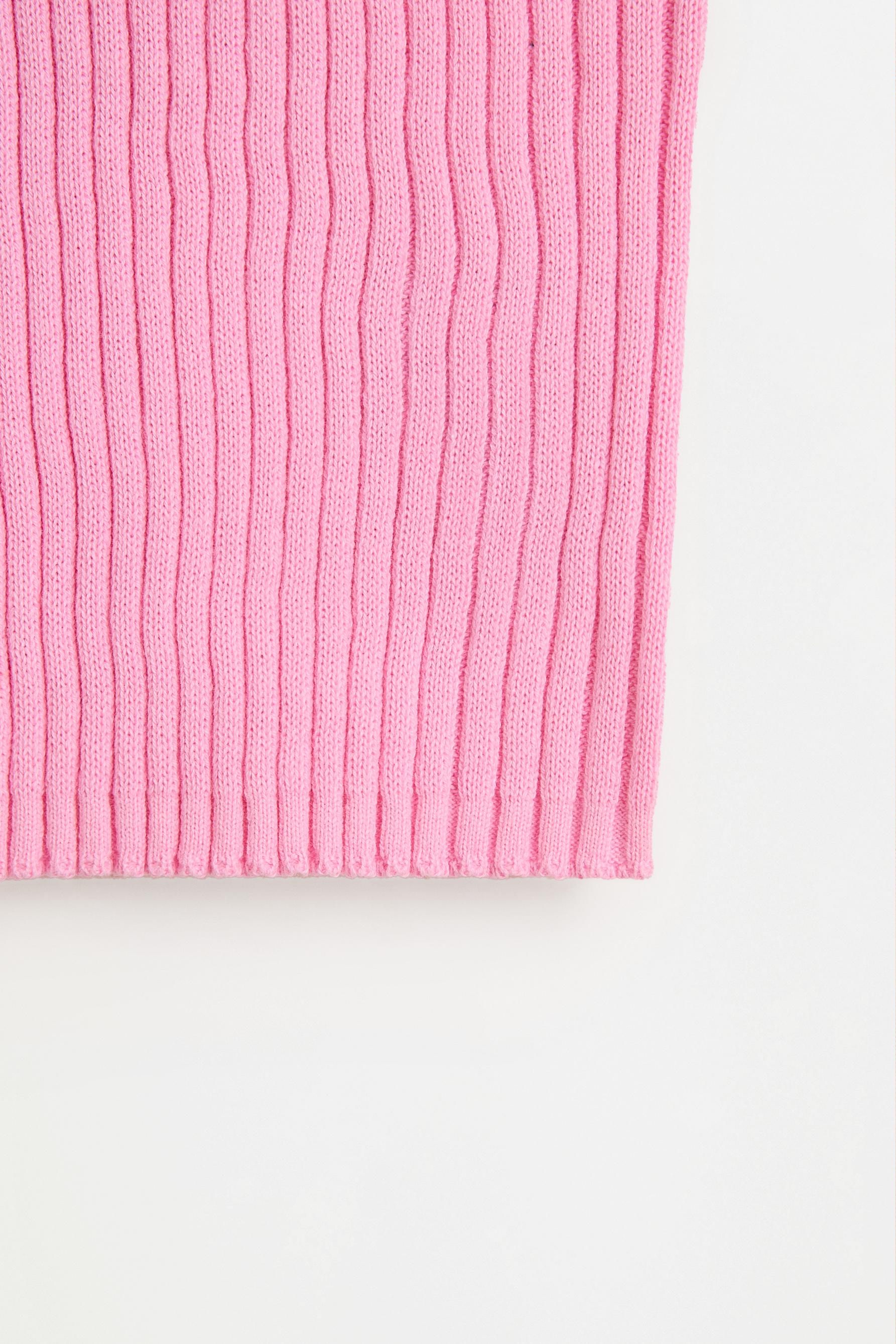 Knit halter top — BUBBLEGUM PINK